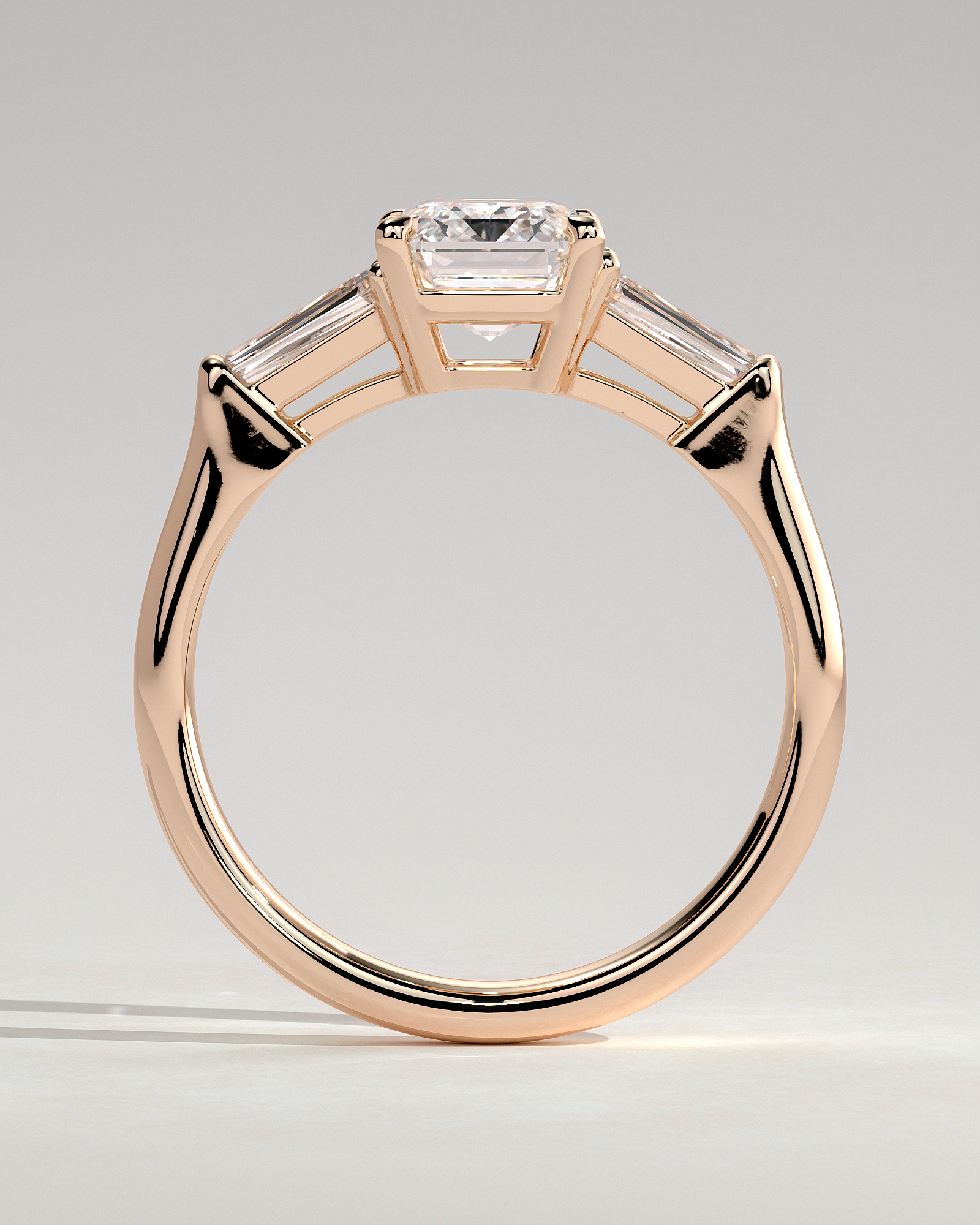Bridget  Emerald Trilogy - 18k Rose Gold