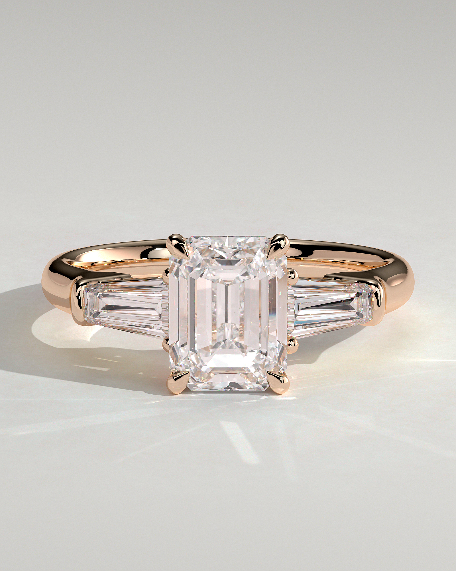 Bridget  Emerald Trilogy - 18k Rose Gold