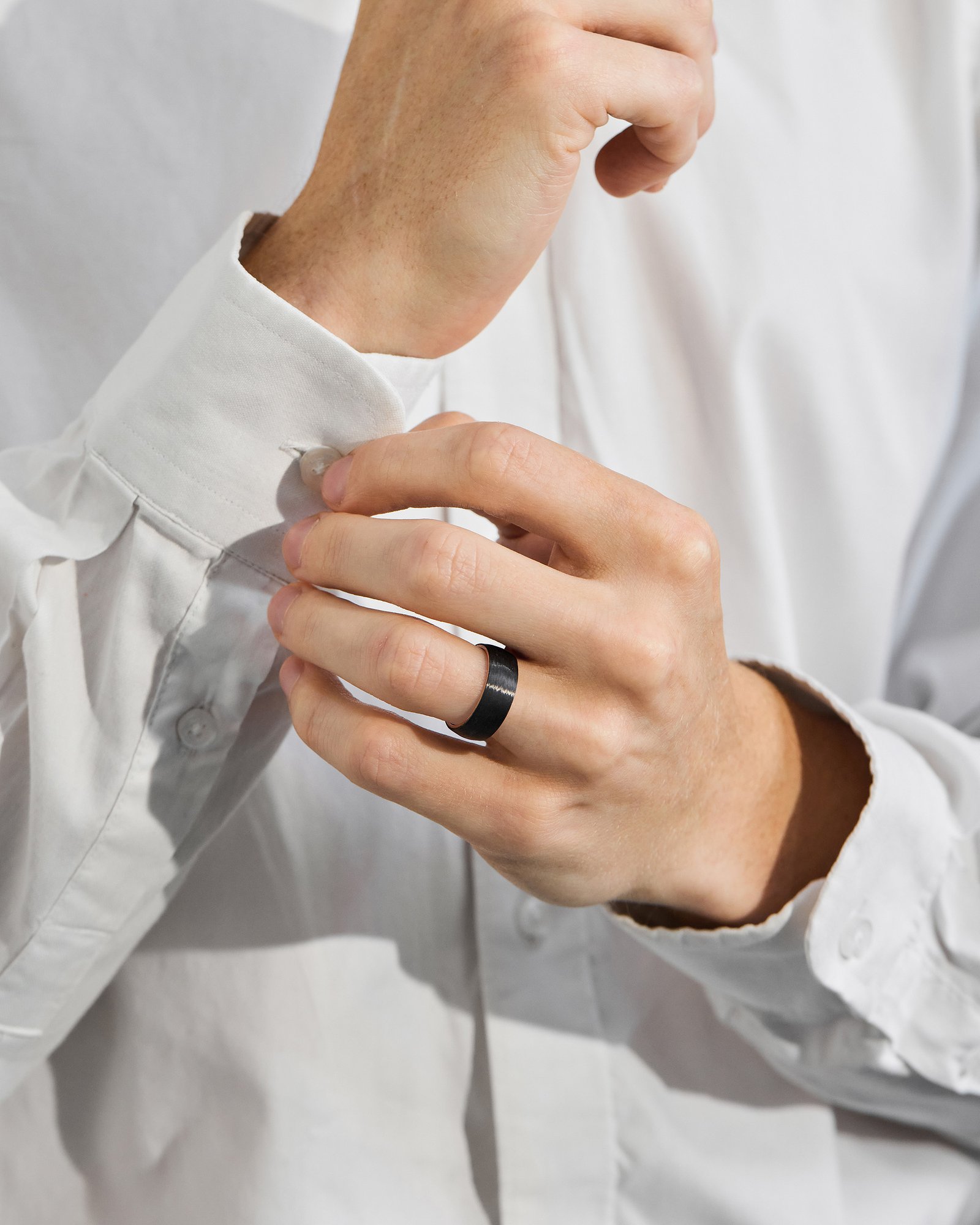 Calvin Mens Wedding Ring Lifestyle Image