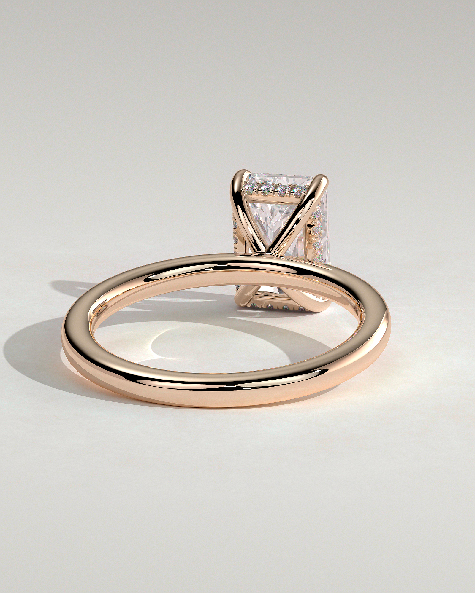 Carly  Radiant Solitaire - 18k Rose Gold