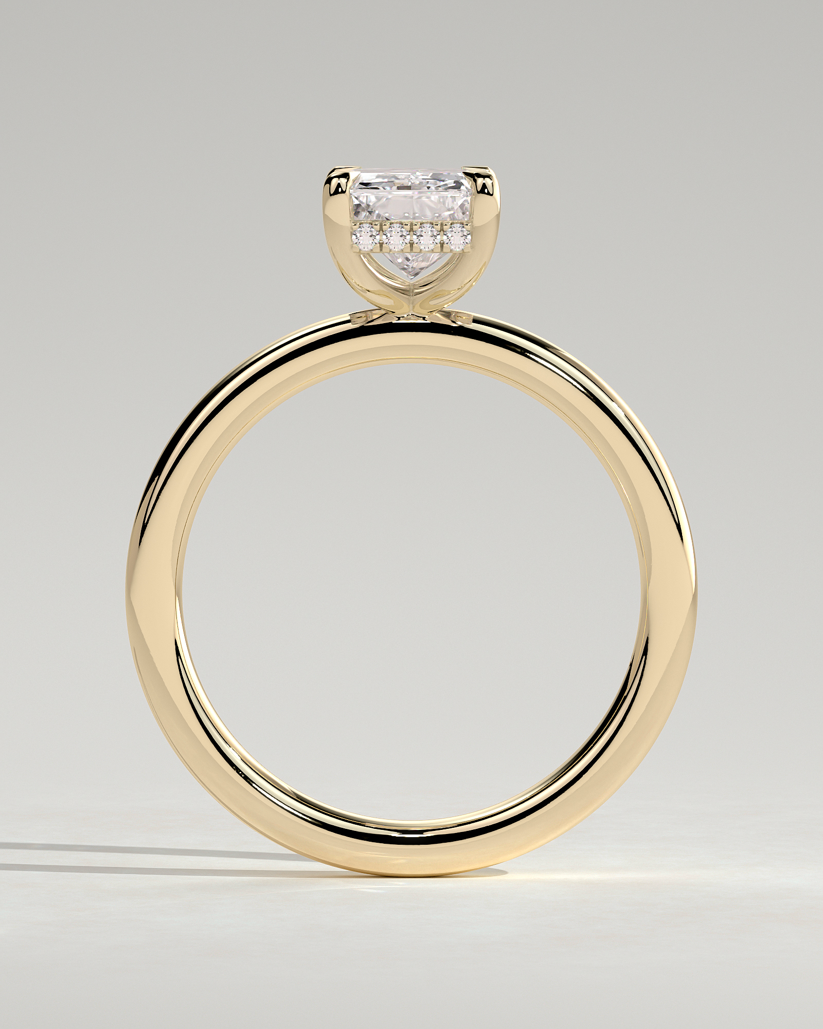 Carly  Radiant Solitaire - 18k Yellow Gold