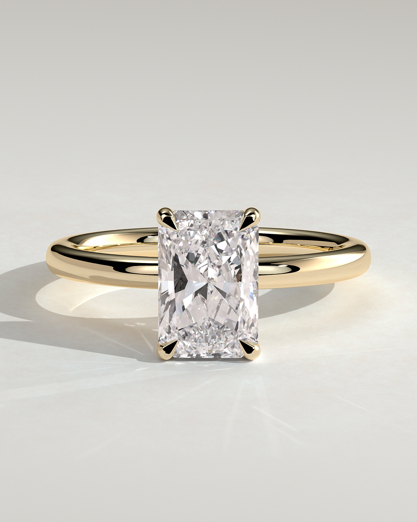 Carly  Radiant Solitaire - 18k Yellow Gold