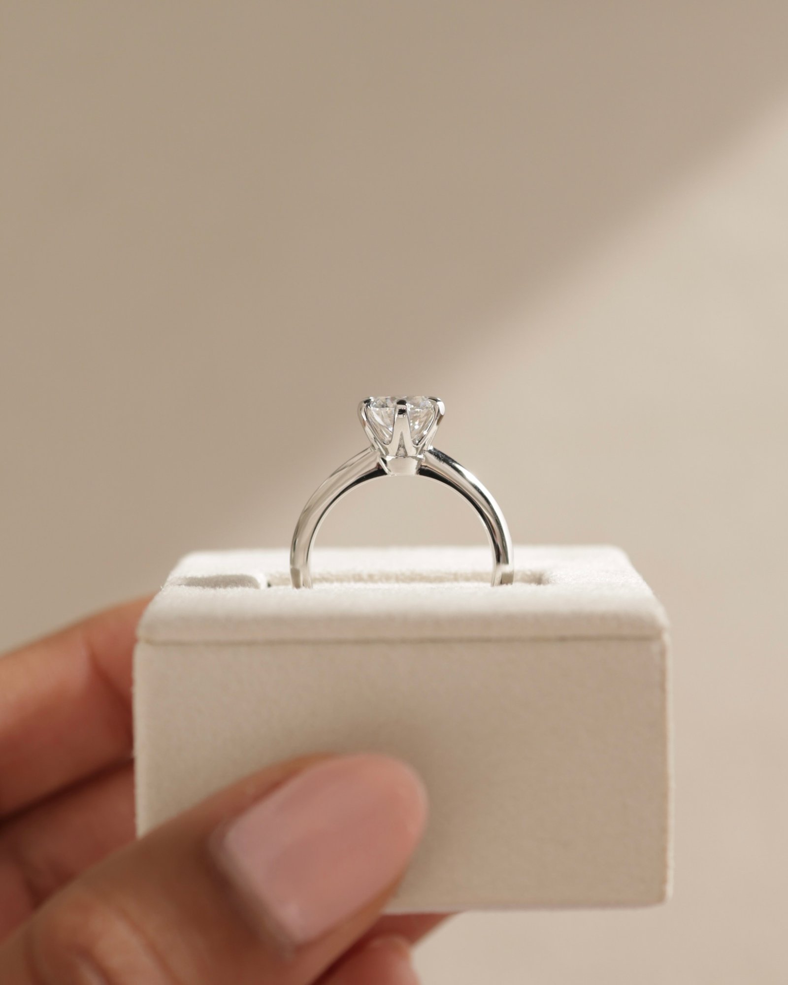 Caroline  6 Claw Knife Edge Solitaire Lifestyle Image