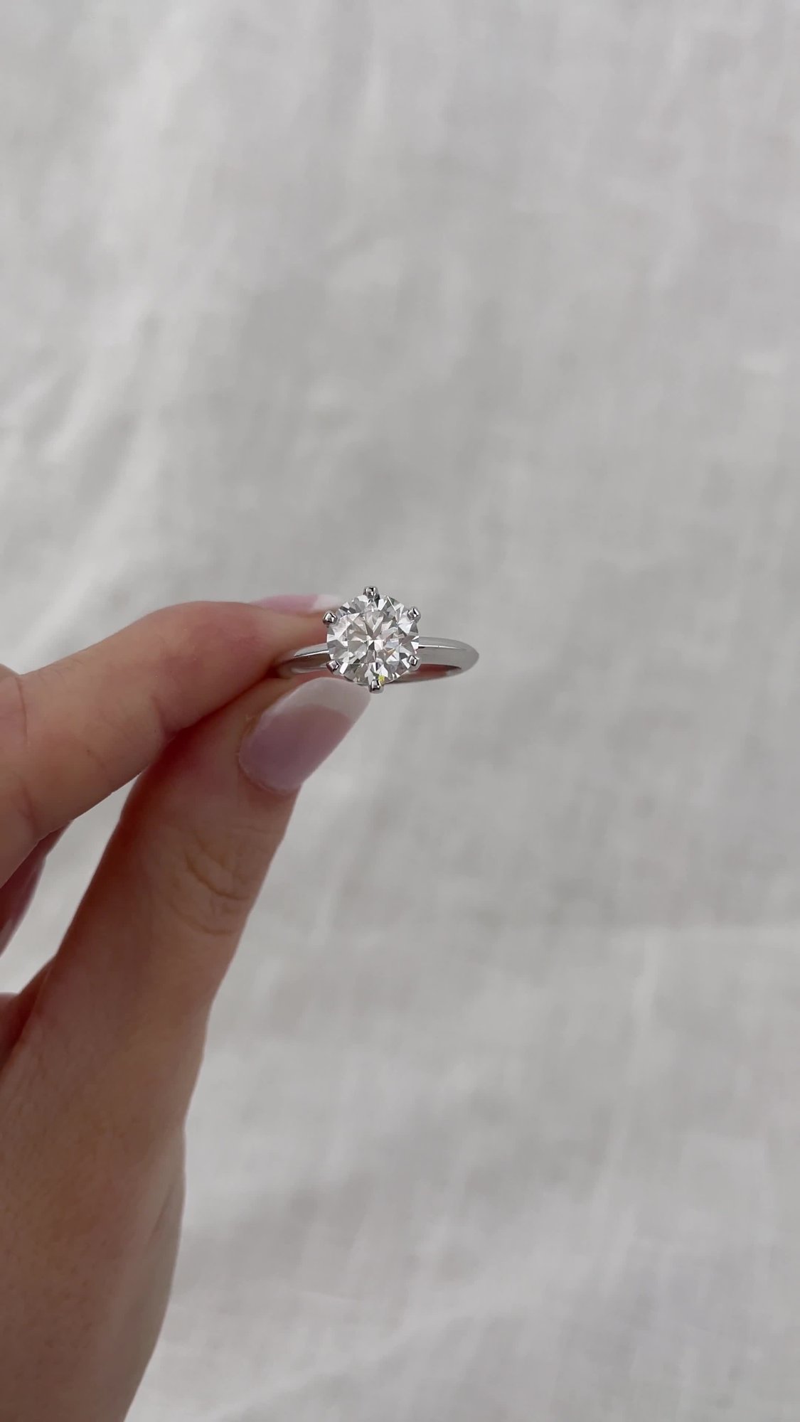 Caroline  6 Claw Knife Edge Solitaire Lifestyle Image