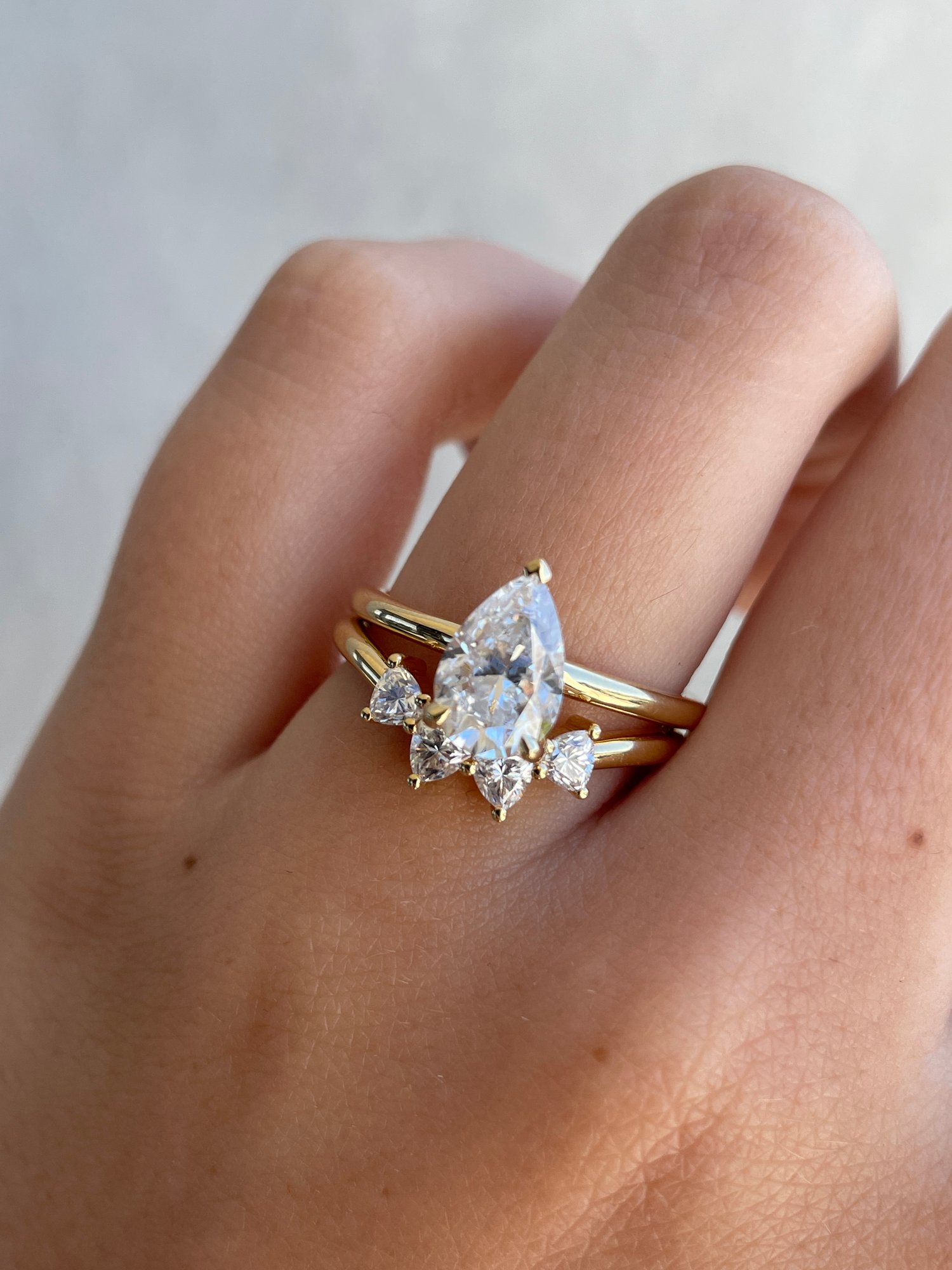 Cassandra  Trillion Cut Wedding Ring Lifestyle Image