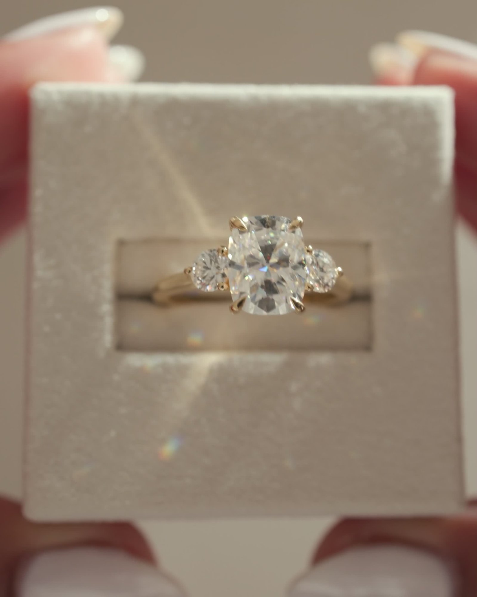 Charmaine - Elongated Cushion Trilogy Lifestyle Image