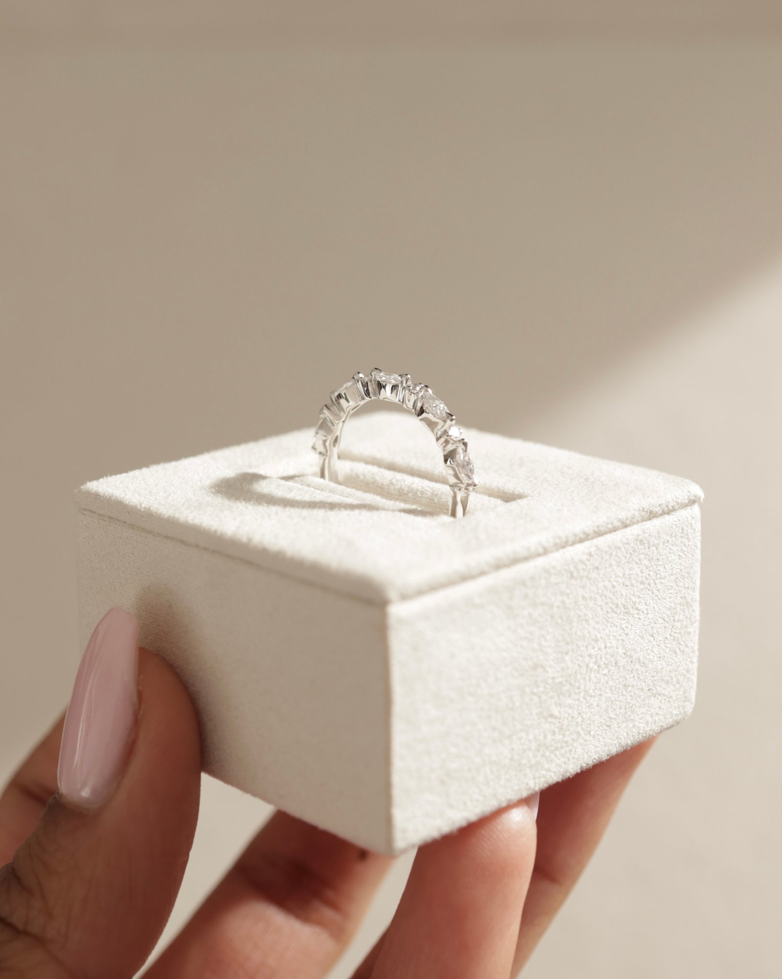 Chiara  Accent Stones Wedding Ring Lifestyle Image