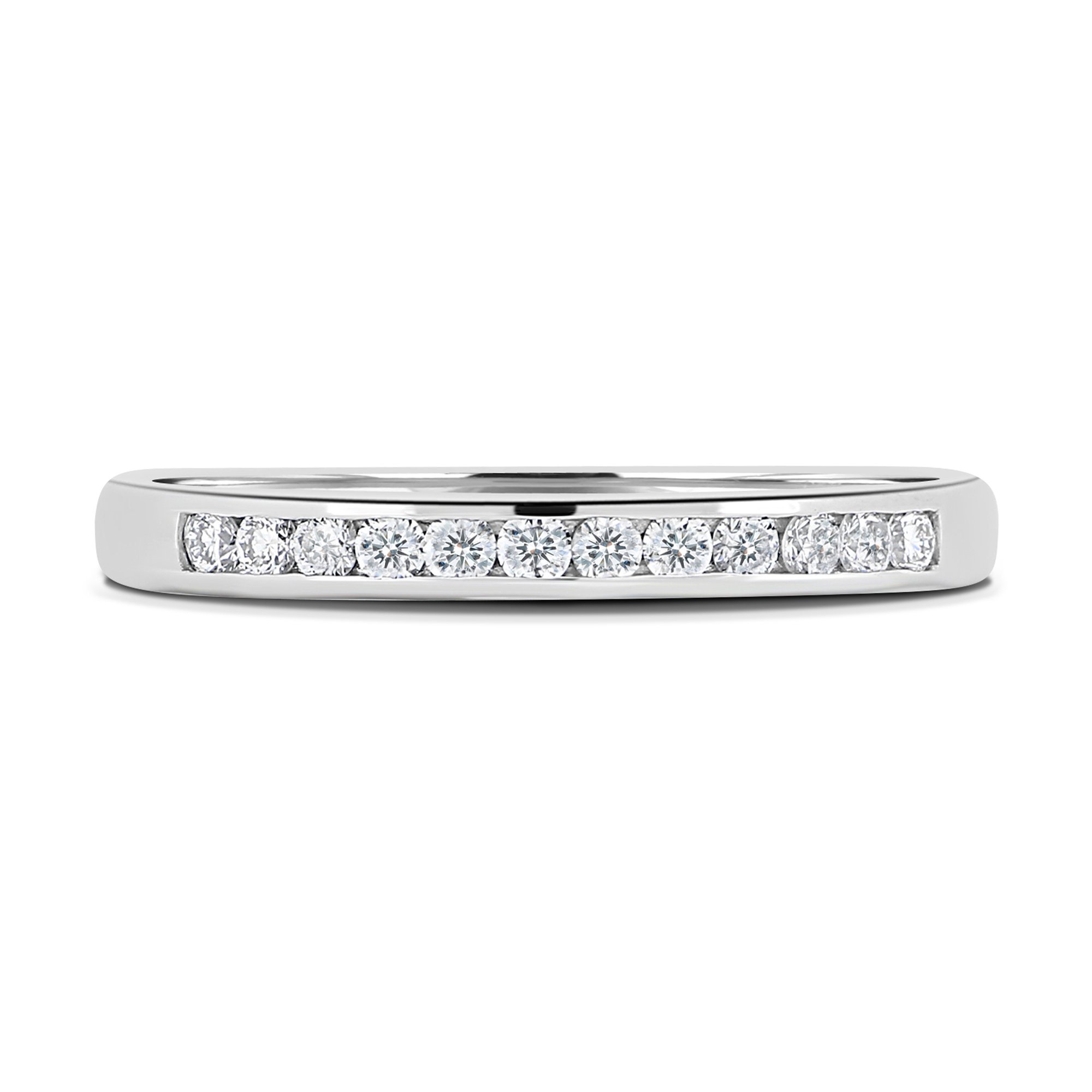 Christina  Channel Set Wedding Ring - 18k White Gold