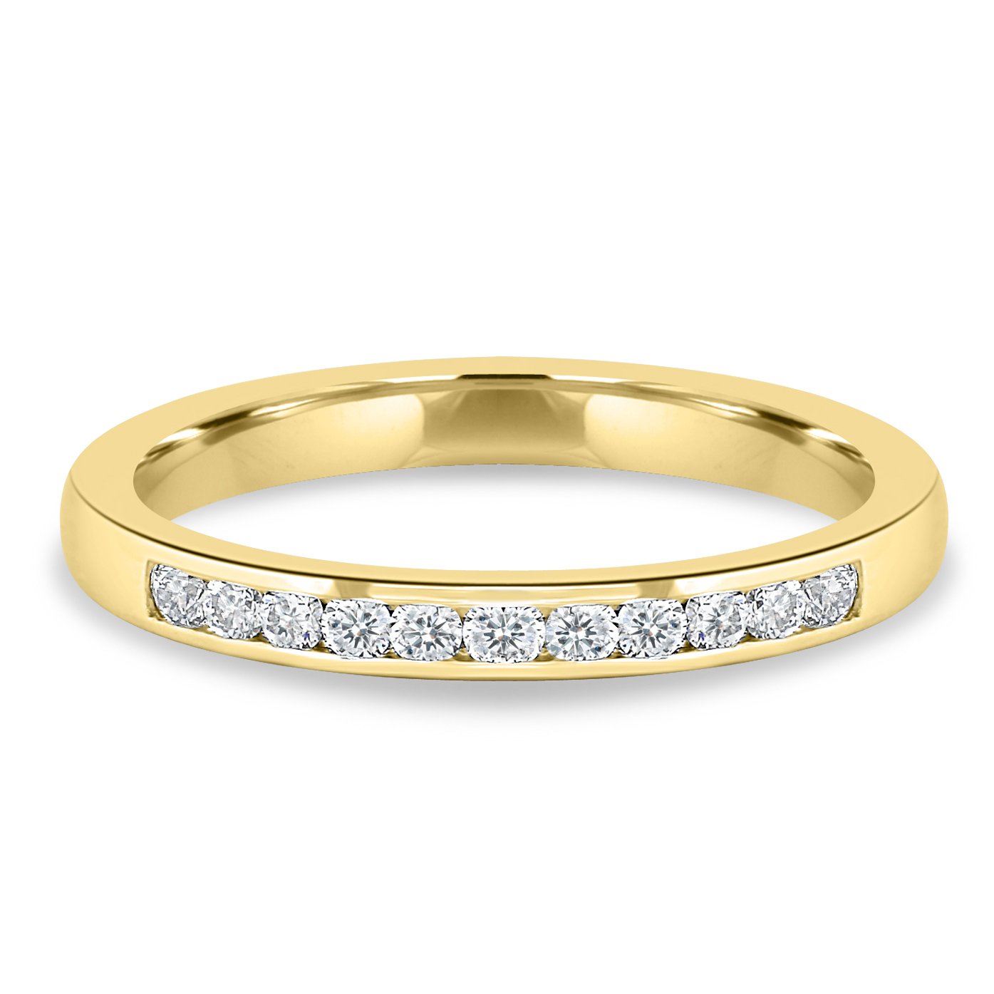 Christina  Channel Set Wedding Ring - 18k Yellow Gold