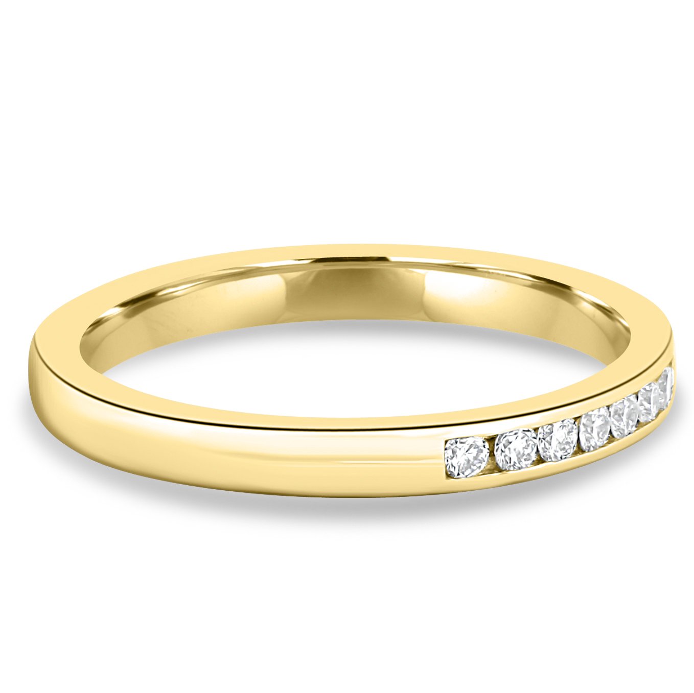 Christina  Channel Set Wedding Ring - 18k Yellow Gold