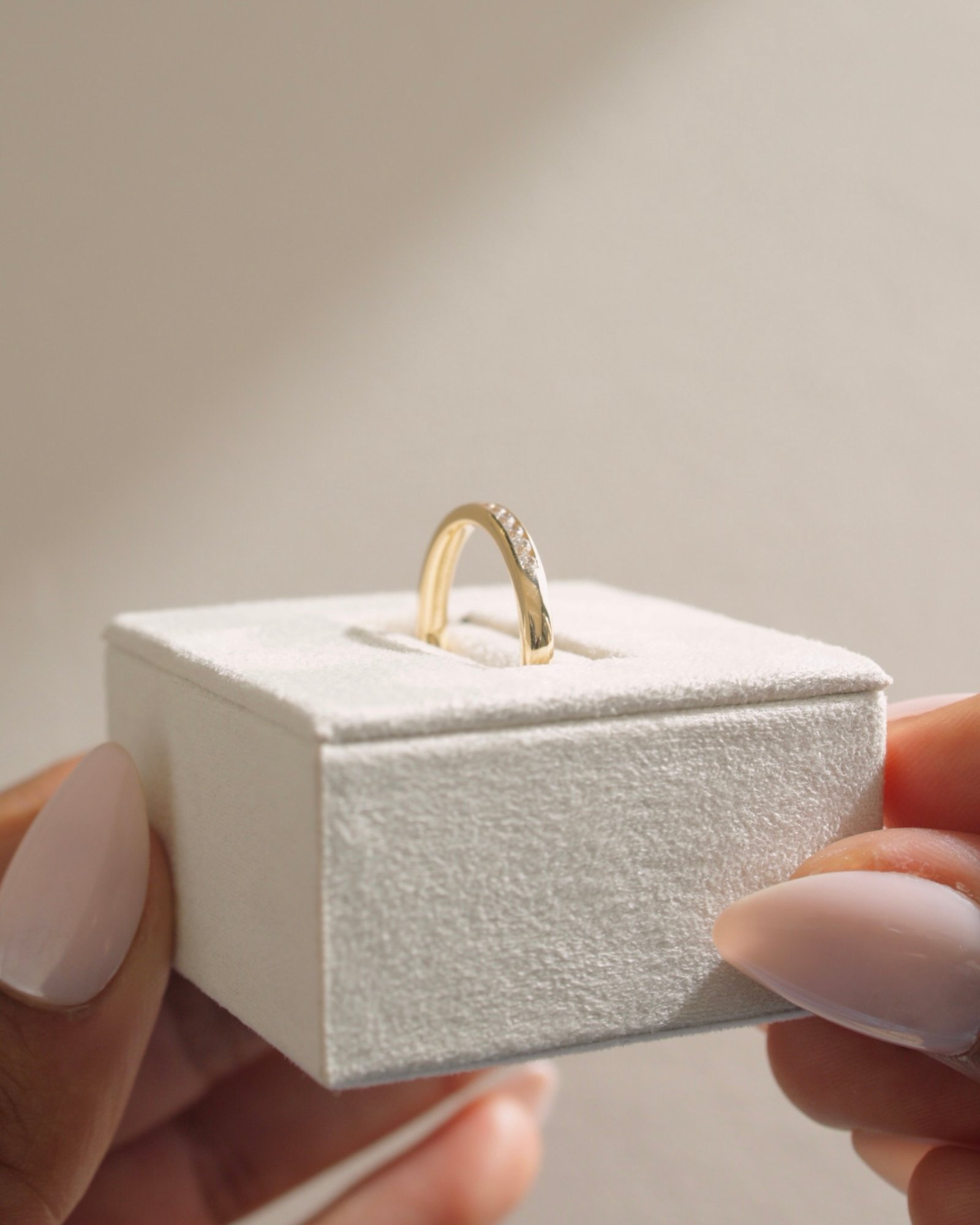 Christina  Channel Set Wedding Ring Lifestyle Image