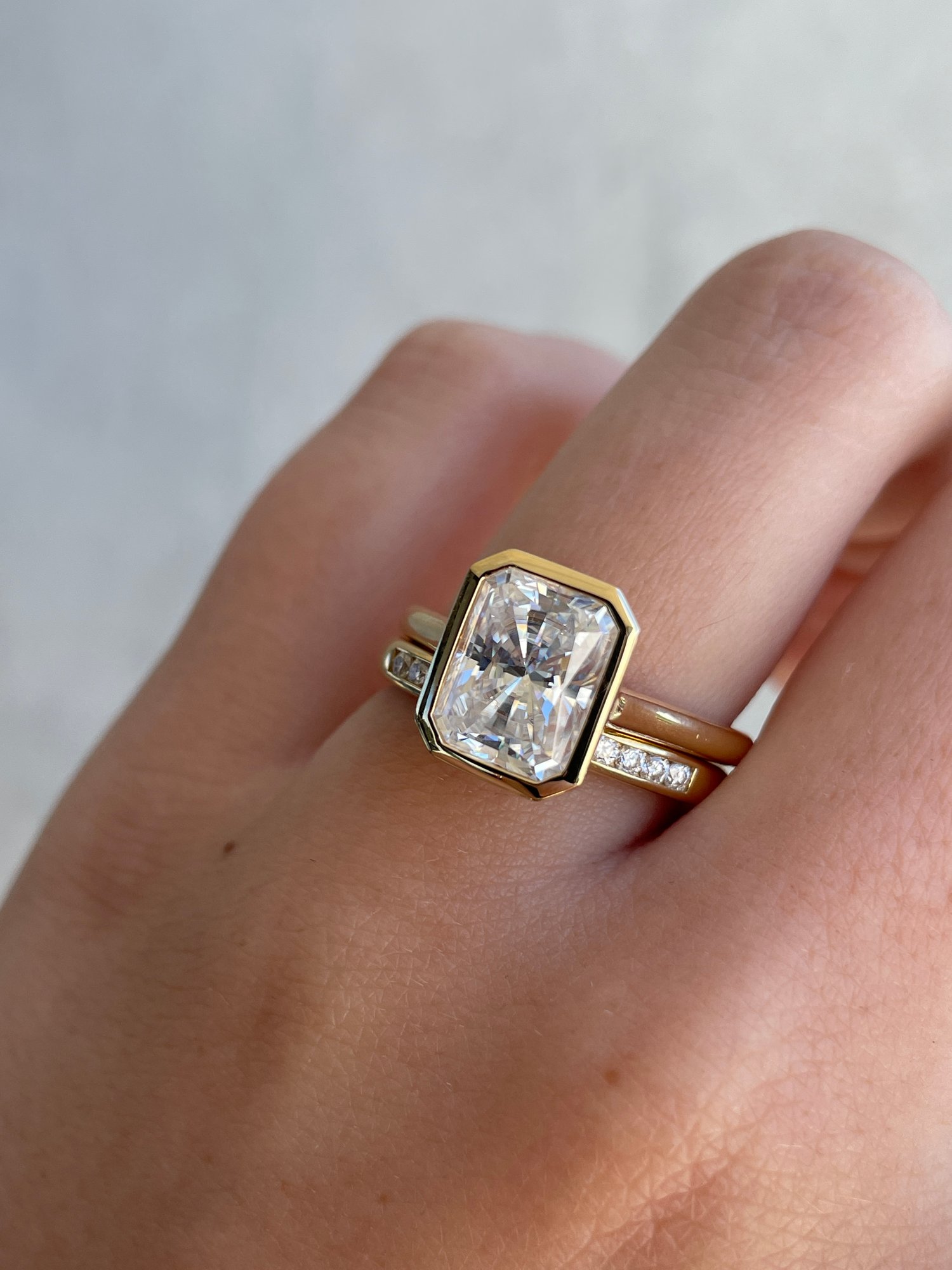 Christina  Channel Set Wedding Ring Lifestyle Image