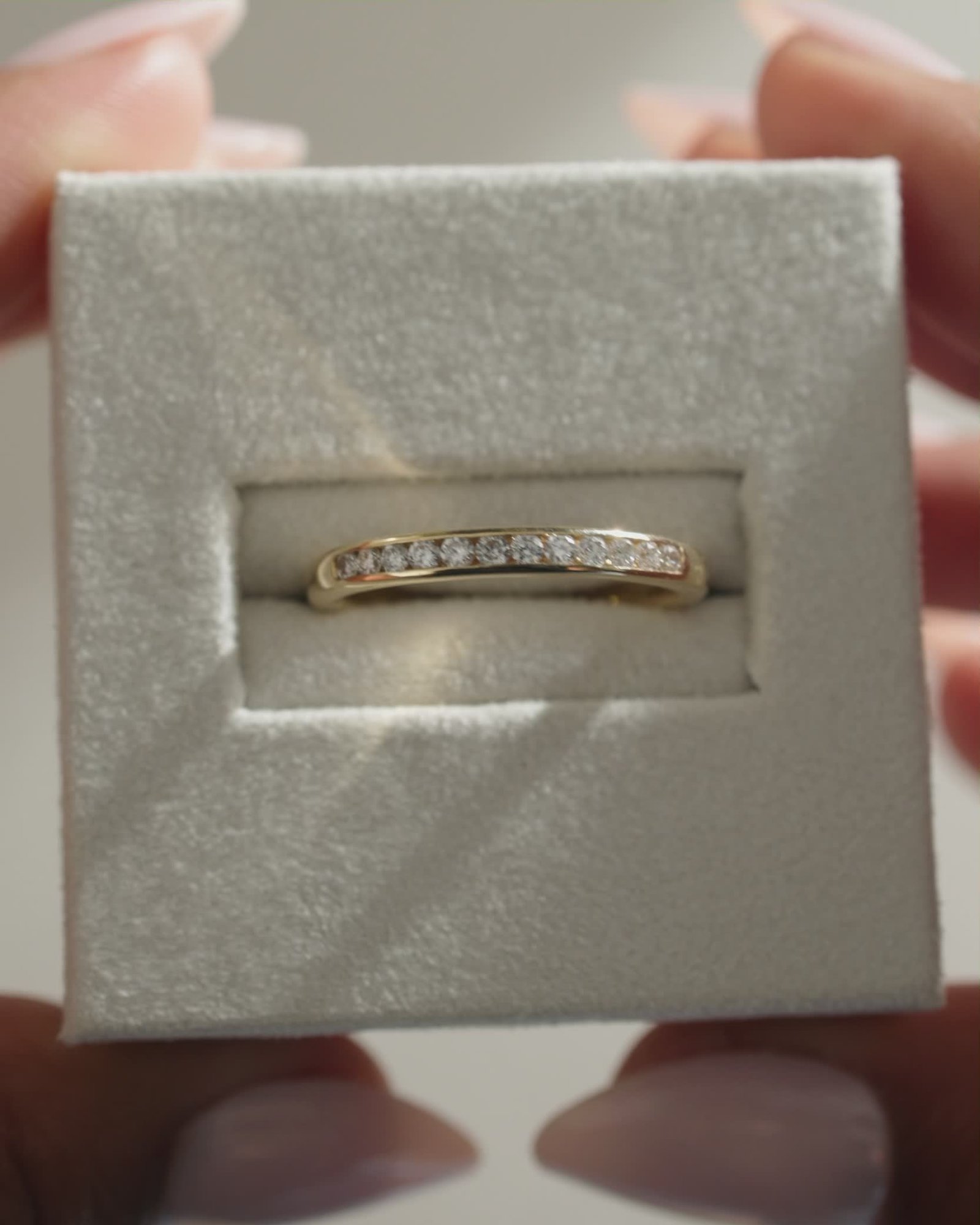 Christina  Channel Set Wedding Ring Lifestyle Image