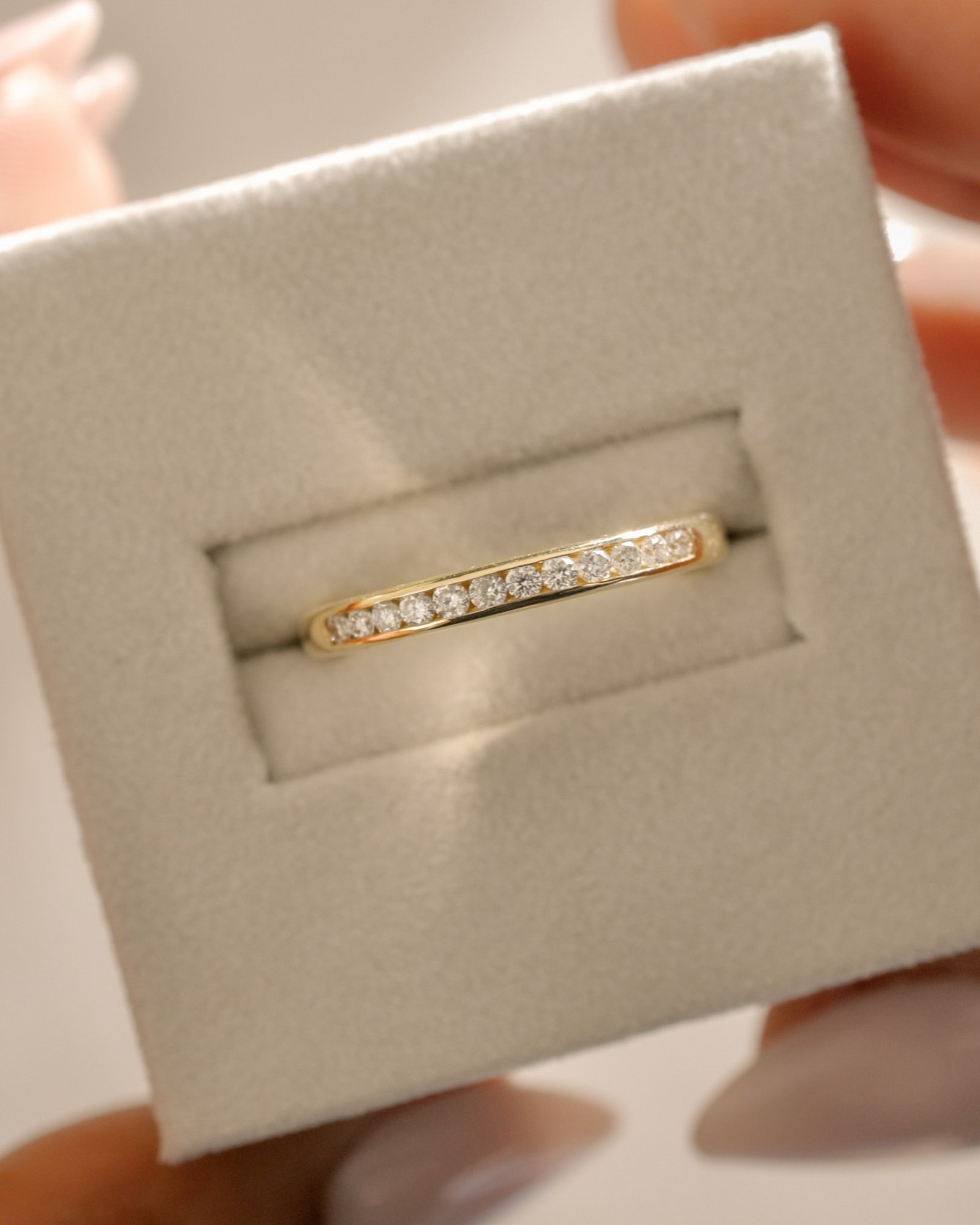 Christina  Channel Set Wedding Ring Lifestyle Image