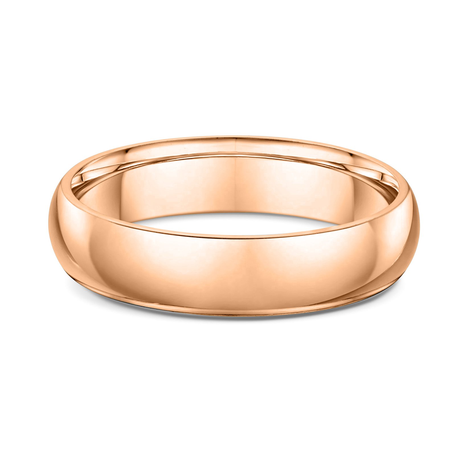 Classic Dome Mens Wedding Ring - 9k Rose Gold