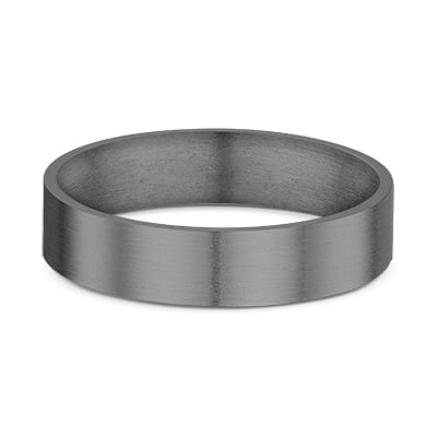 Classic Flat Mens Wedding Ring - Tantalum
