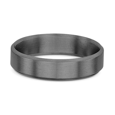 Classic Flat Bevel Mens Wedding Ring - Tantalum