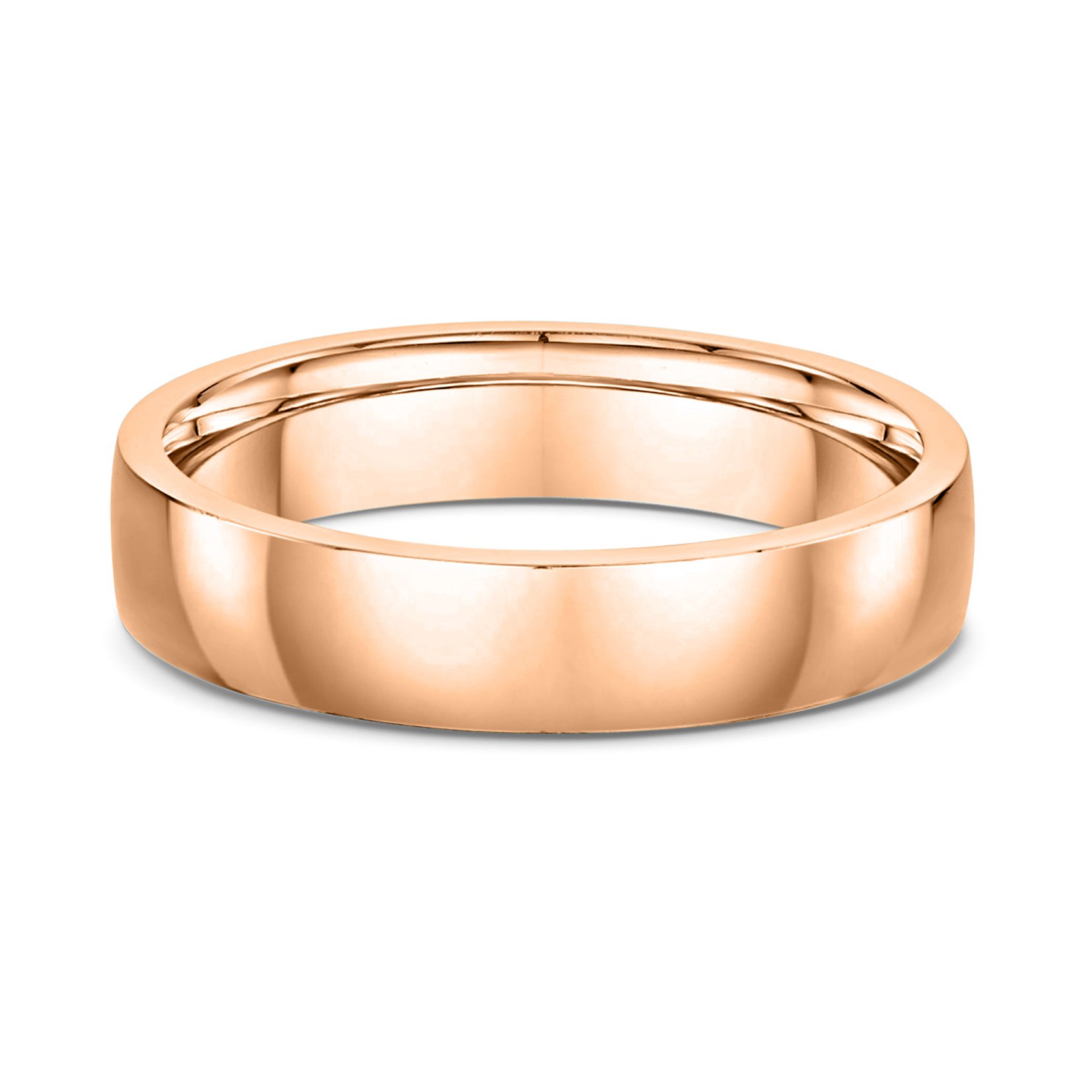 Classic Heavy Dome Mens Wedding Ring - 9k Rose Gold