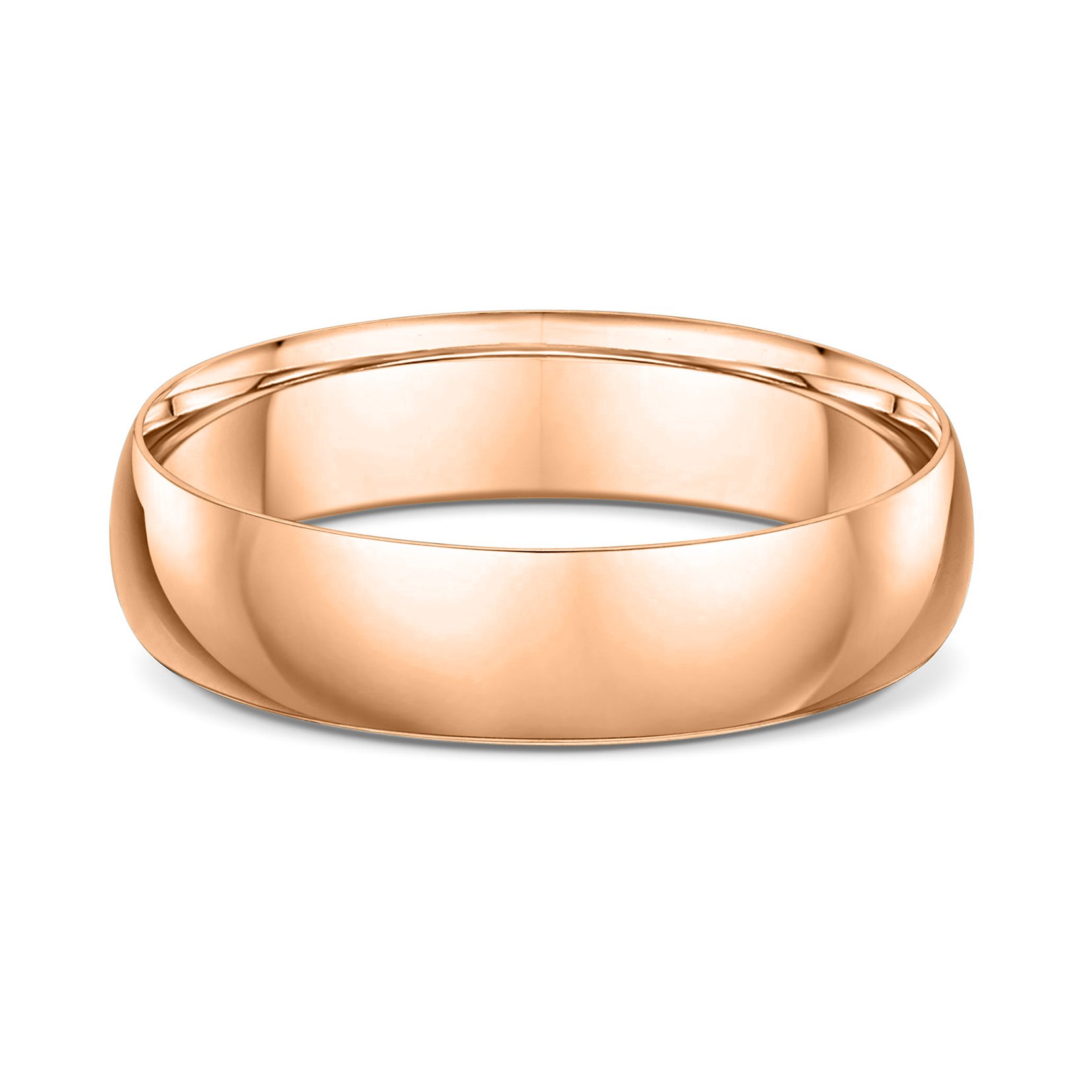Classic Light Dome Mens Wedding Ring - 9k Rose Gold