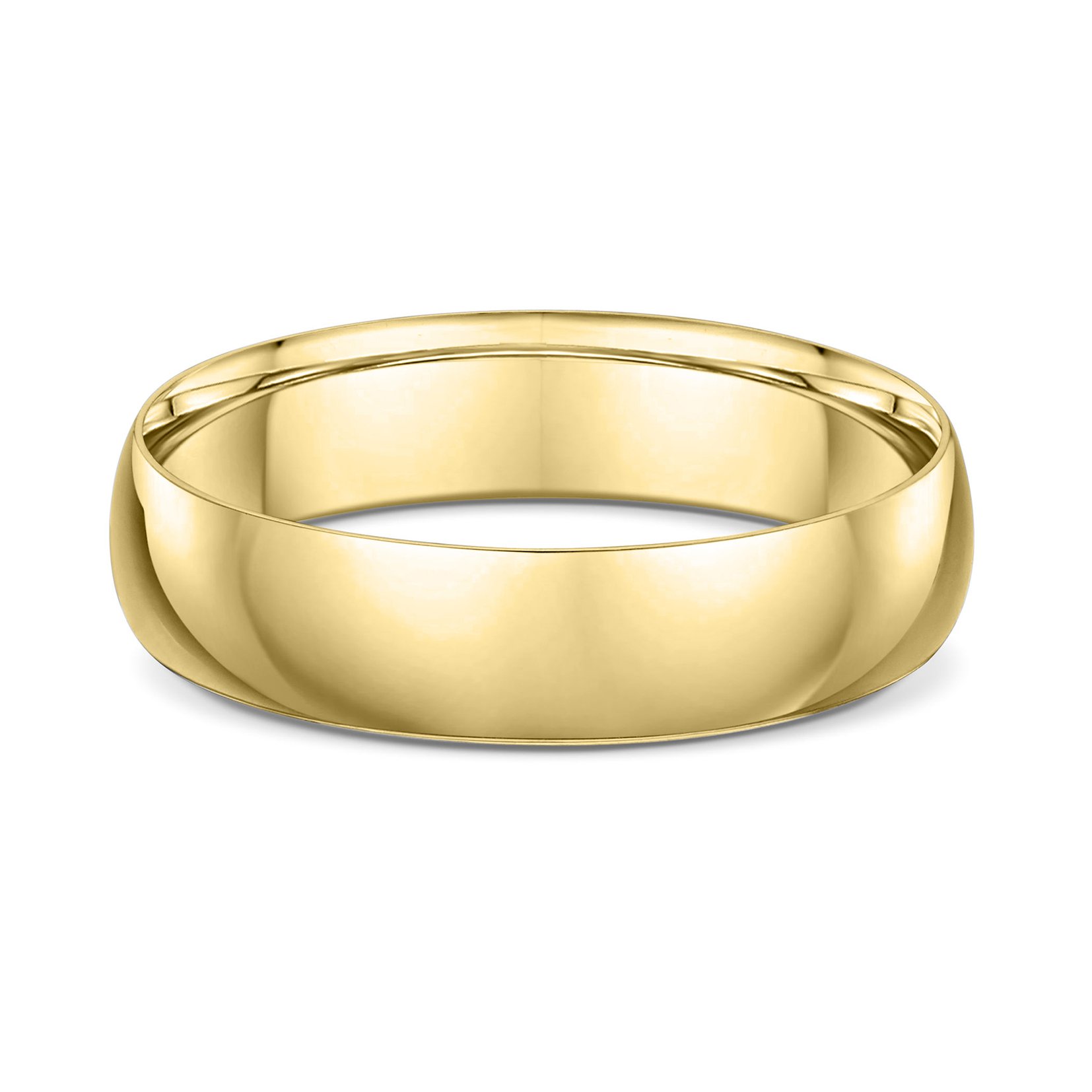 Classic Light Dome Mens Wedding Ring - 9k Yellow Gold