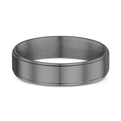 Classic Side Cut Mens Wedding Ring - Tantalum