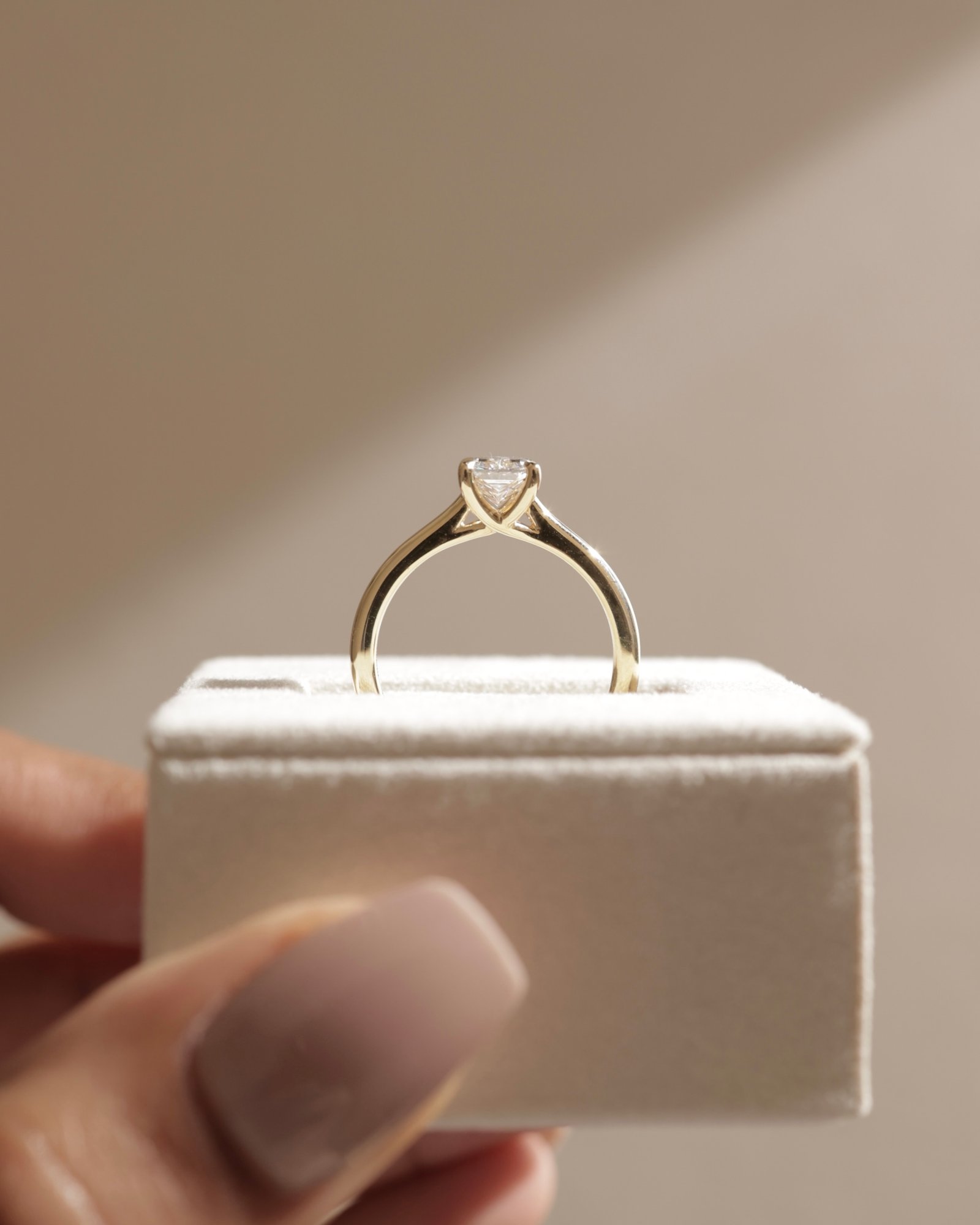 Dakota - Radiant Solitaire with Trellis Setting Lifestyle Image