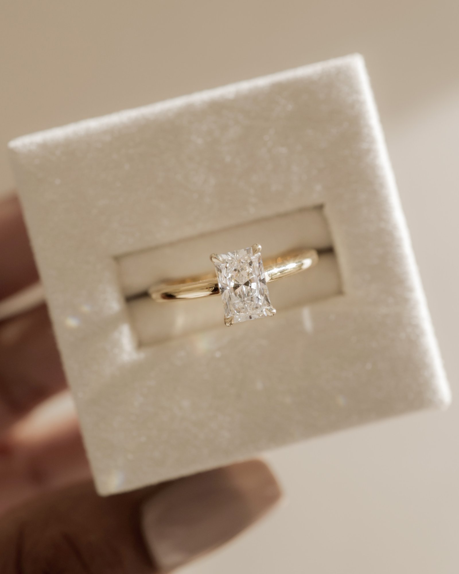 Dakota - Radiant Solitaire with Trellis Setting Lifestyle Image