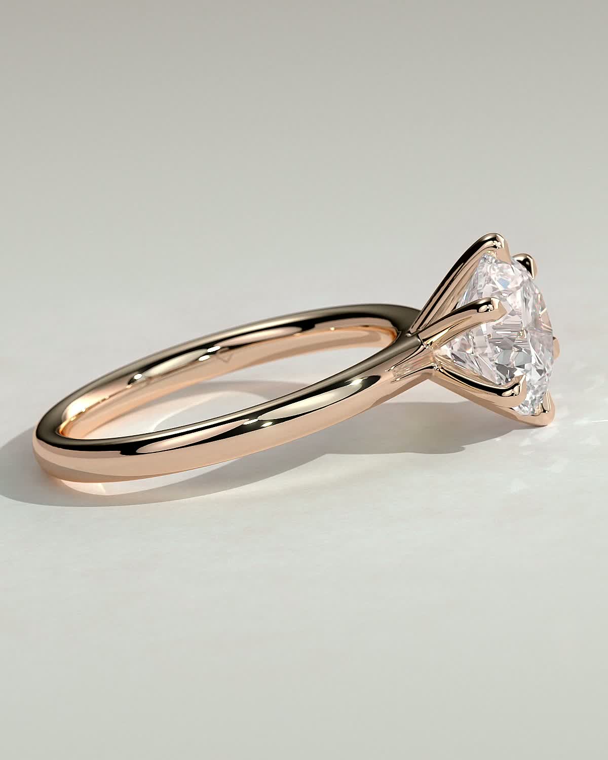 Daniela - Six Claw Solitaire - 18k Rose Gold