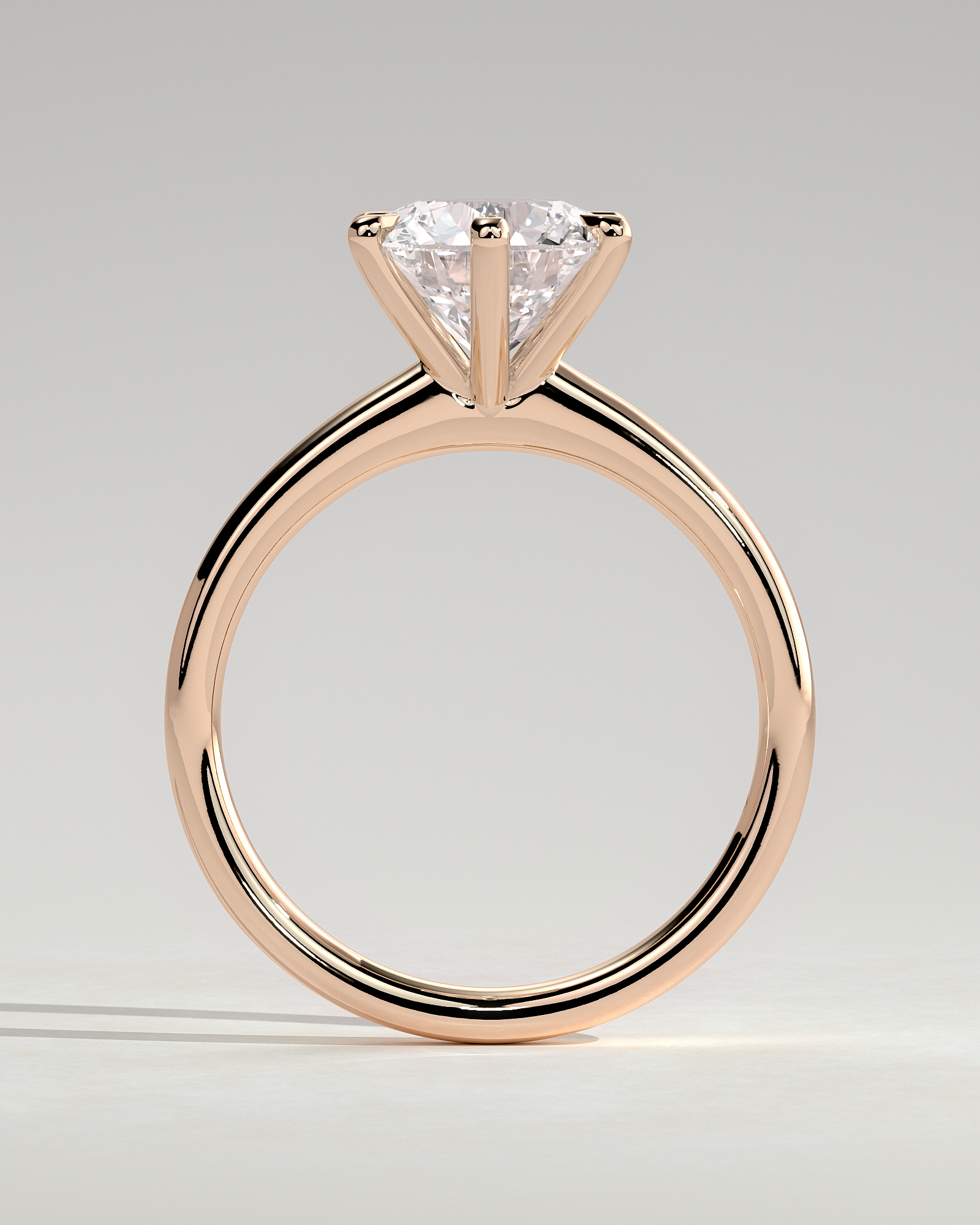 Daniela - Six Claw Solitaire - 18k Rose Gold
