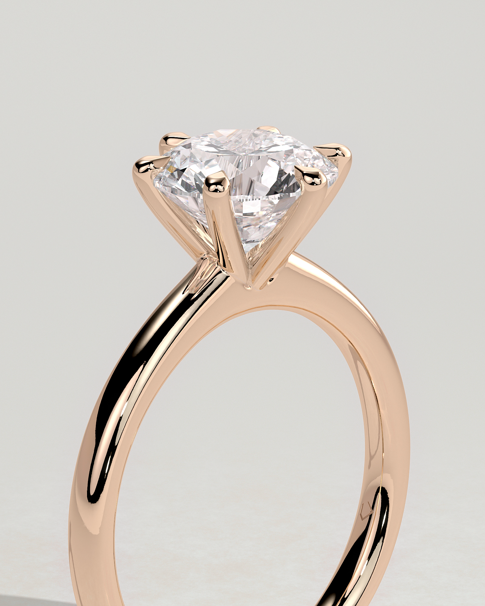 Daniela - Six Claw Solitaire - 18k Rose Gold