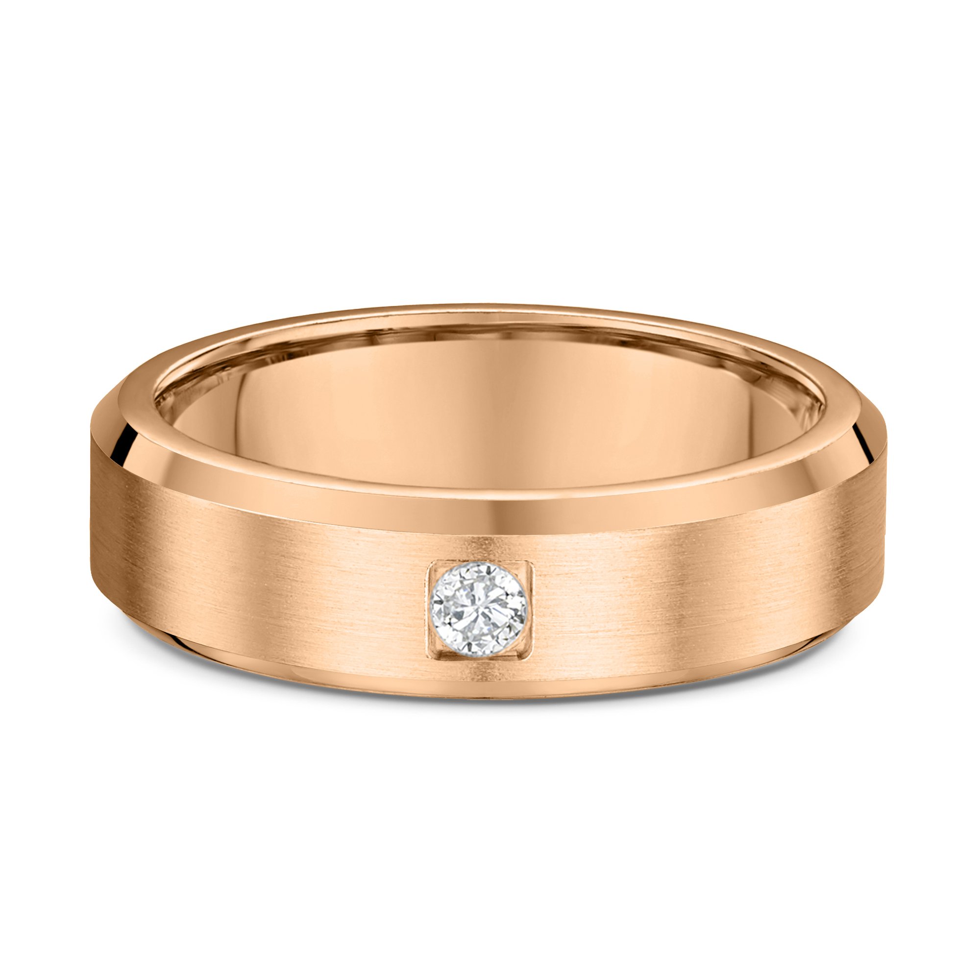 Dean Mens Wedding Ring - 9k Rose Gold