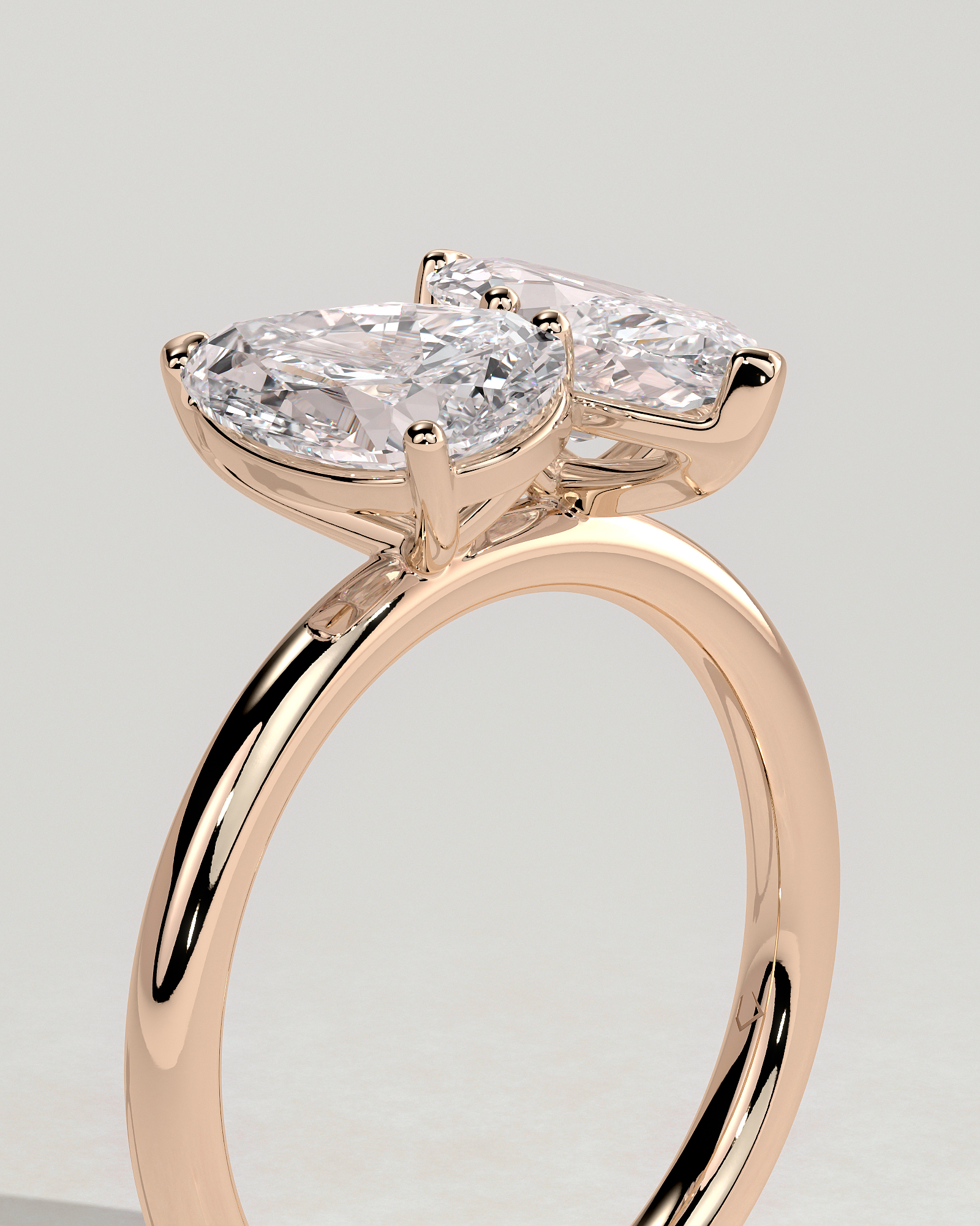 Dolly - Marquise and Pear Toi et Moi - 18k Rose Gold