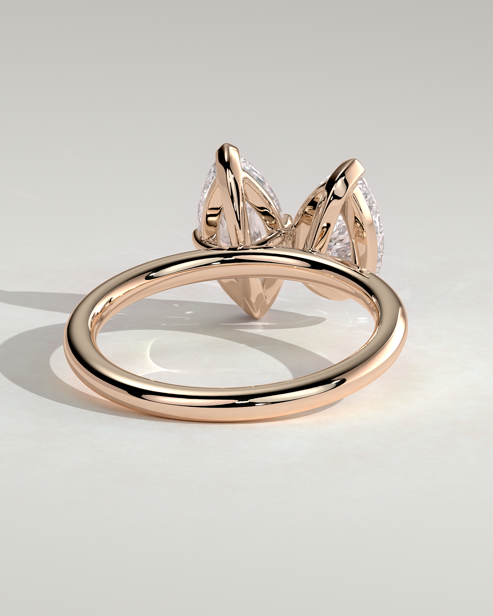 Dolly - Marquise and Pear Toi et Moi - 18k Rose Gold