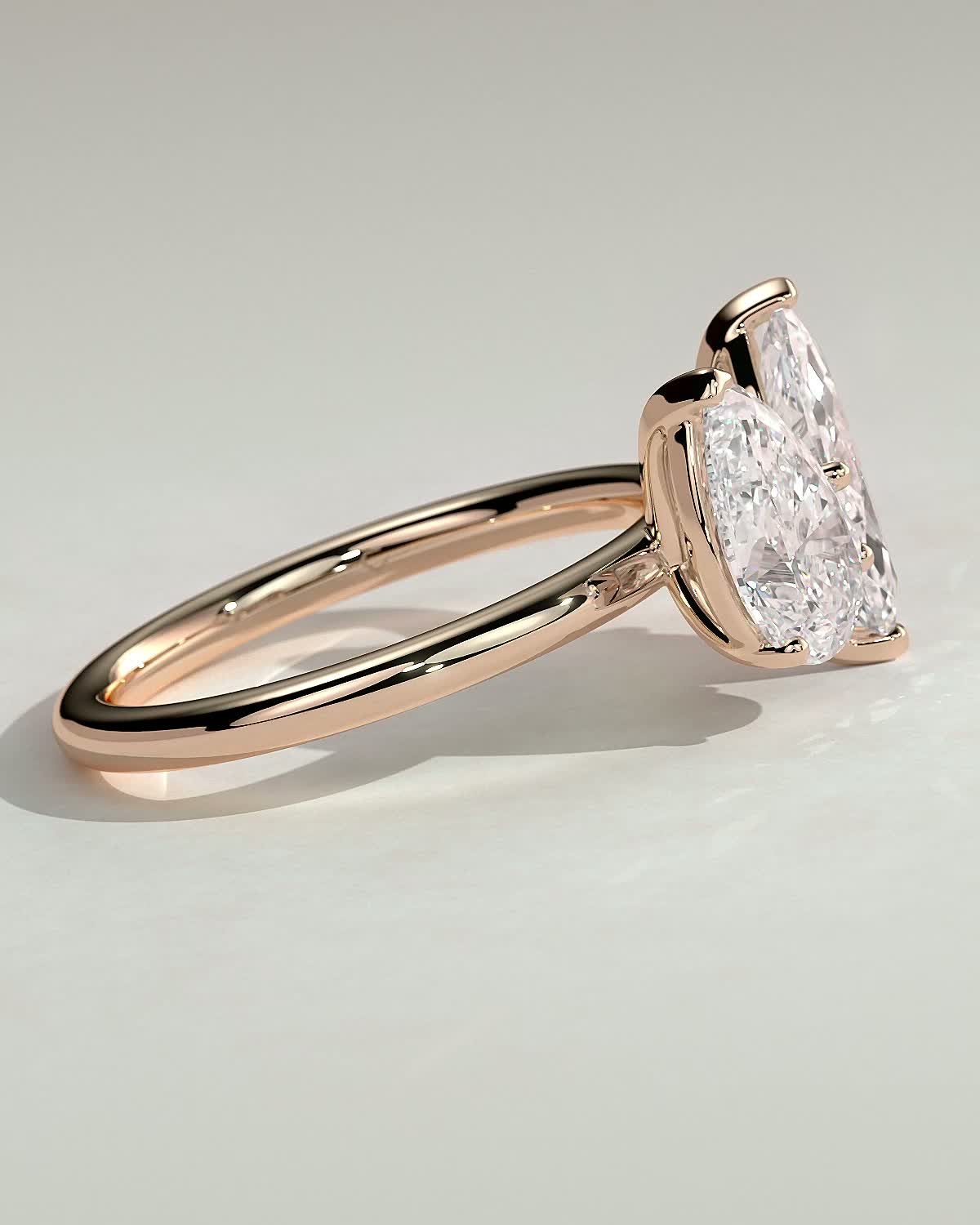 Dolly - Marquise and Pear Toi et Moi - 18k Rose Gold