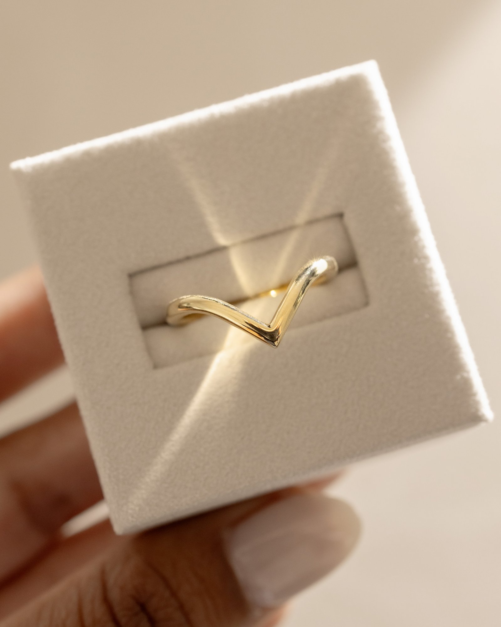 Dominique - Deep V Ring Lifestyle Image