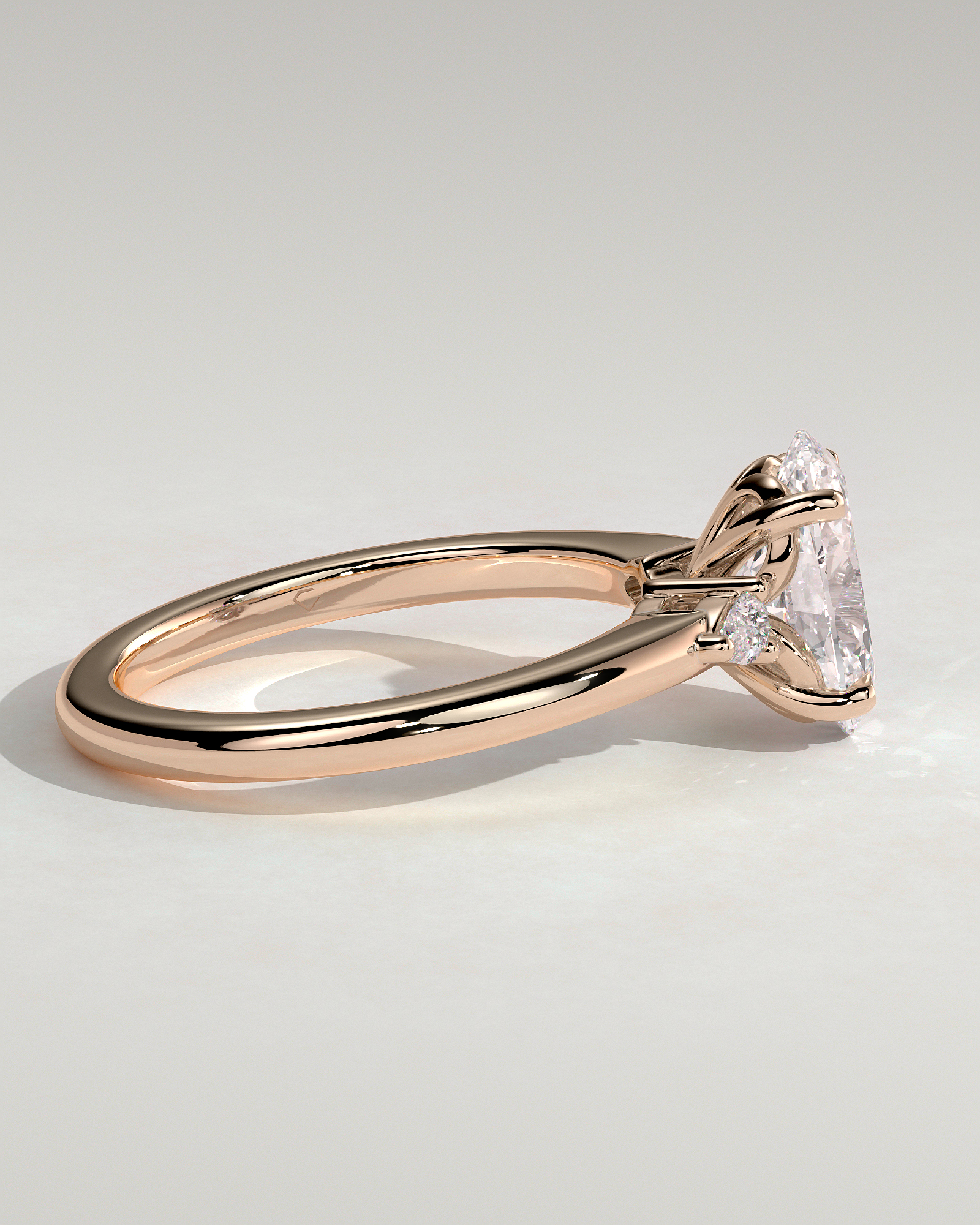 Elena  Oval Trilogy - 18k Rose Gold