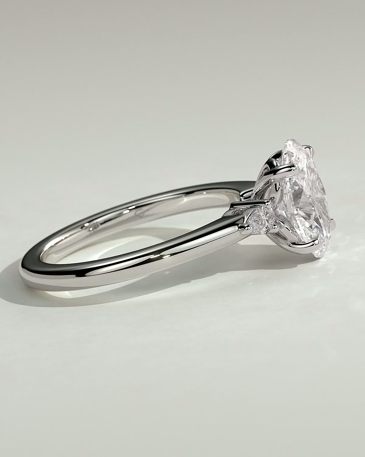 Elena  Oval Trilogy - 18k White Gold