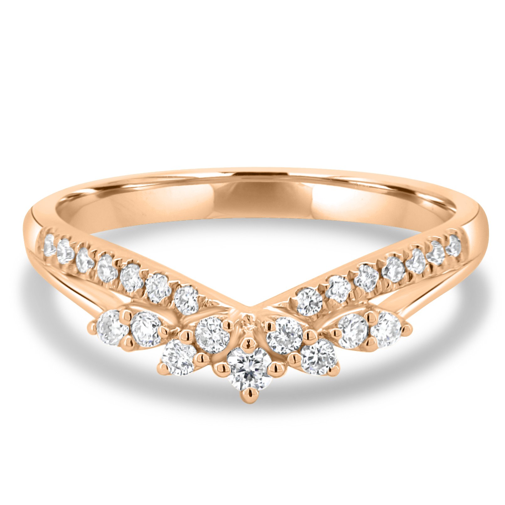 Elsa - Studded Tiara Ring - 18k Rose Gold