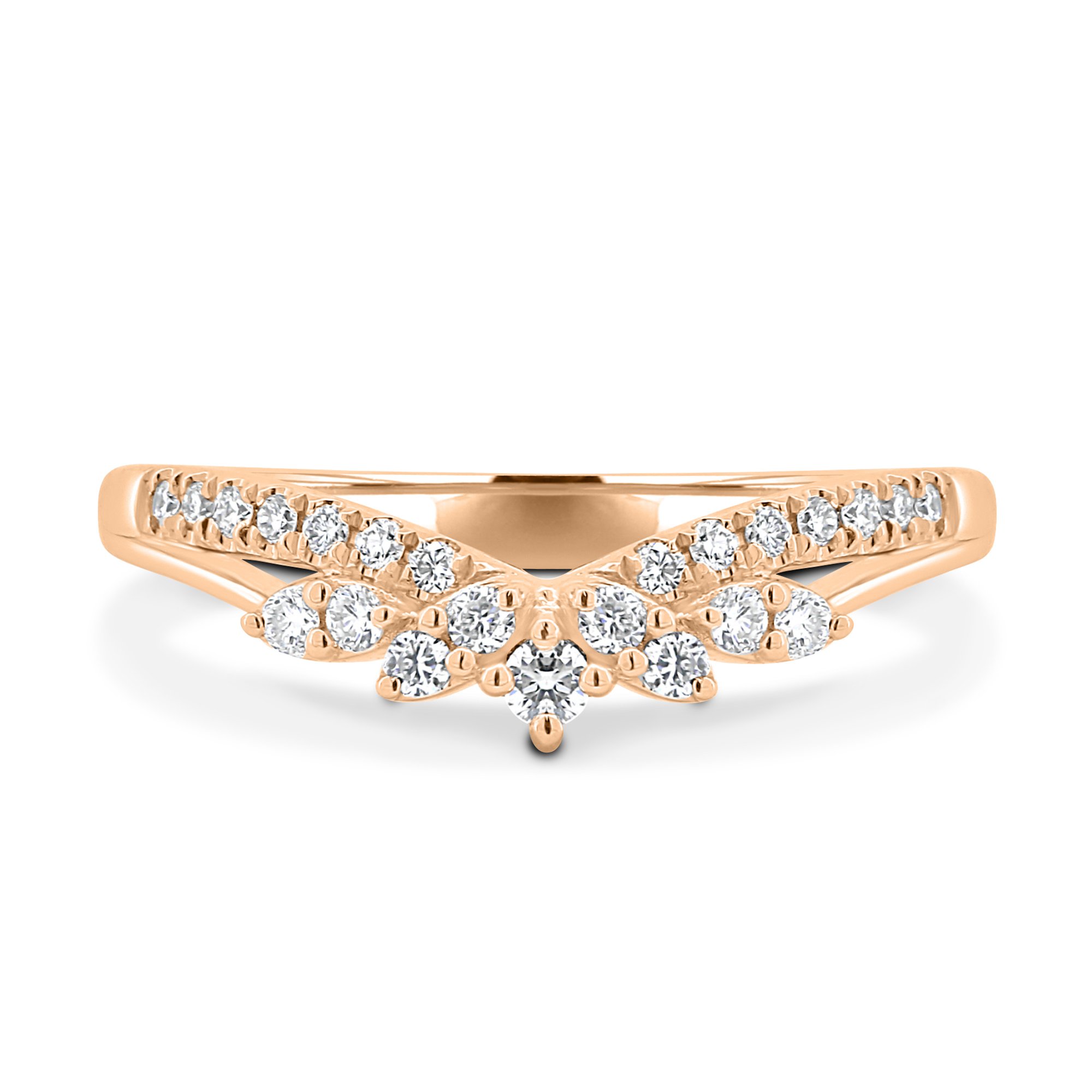 Elsa - Studded Tiara Ring - 18k Rose Gold