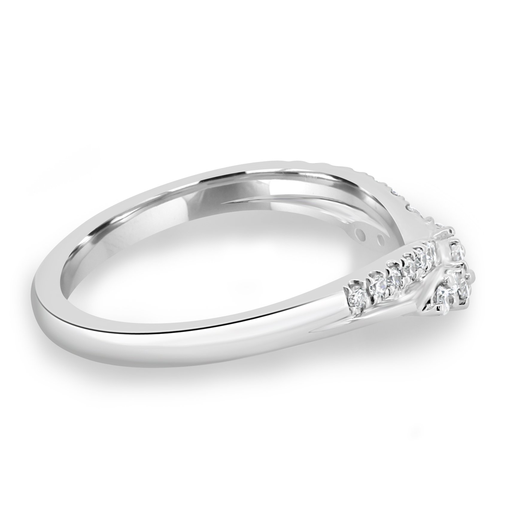 Elsa - Studded Tiara Ring - 18k White Gold