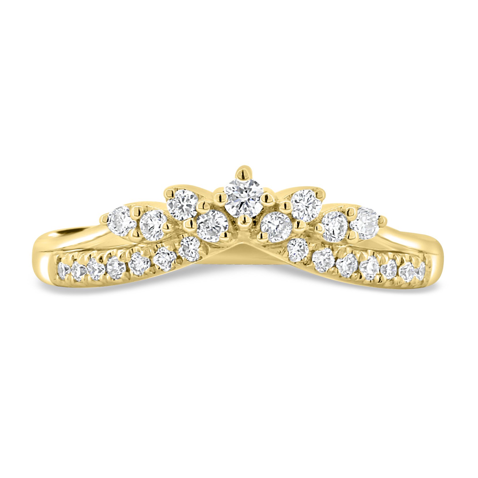 Elsa - Studded Tiara Ring - 18k Yellow Gold