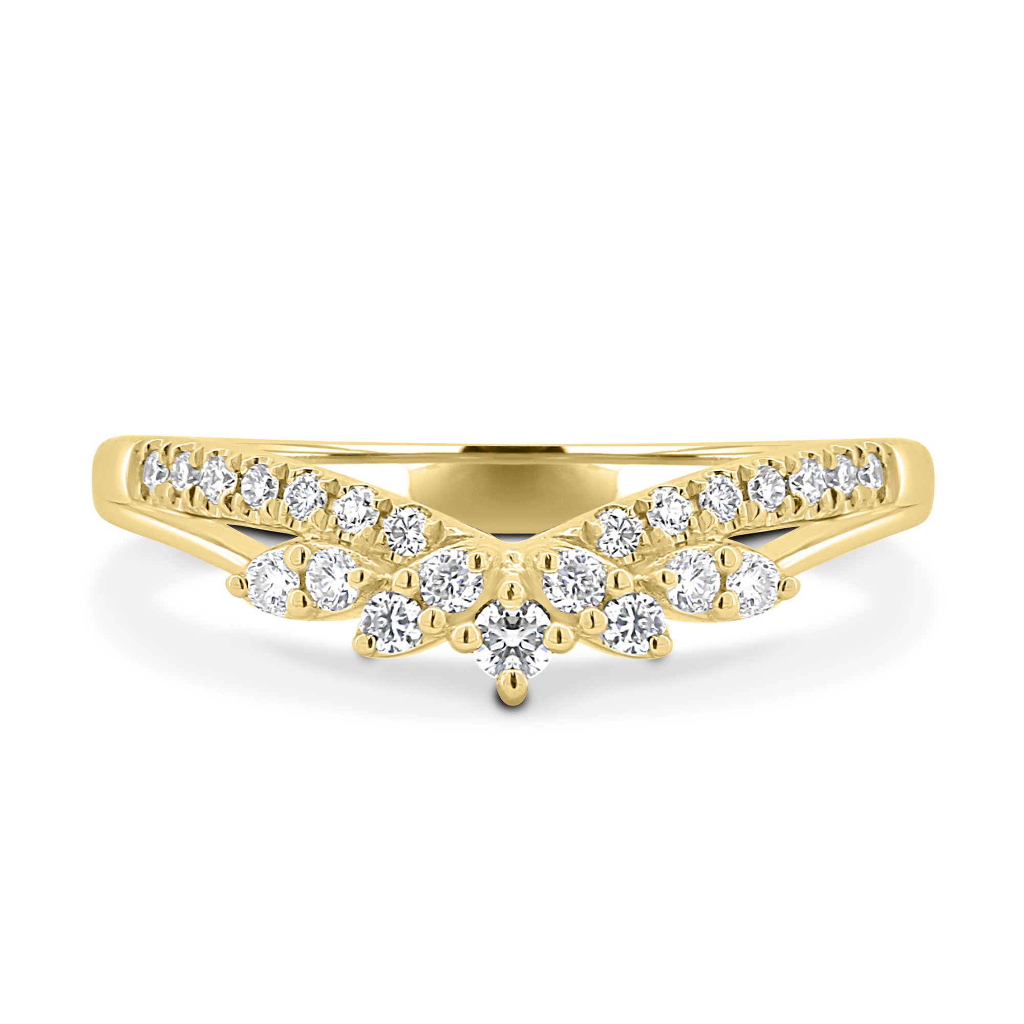 Elsa - Studded Tiara Ring - 18k Yellow Gold