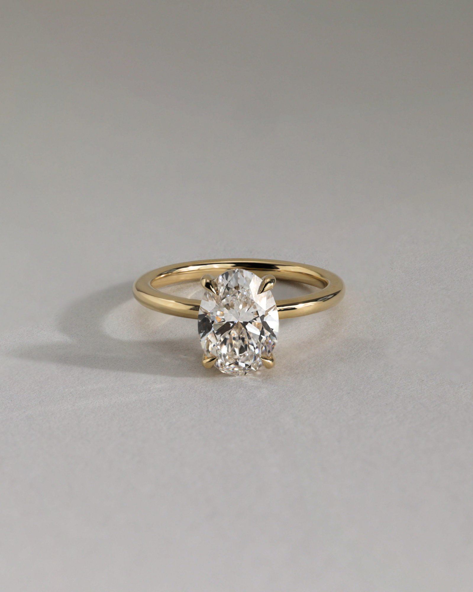 Emma  Oval Solitaire with Hidden Halo Lifestyle Image