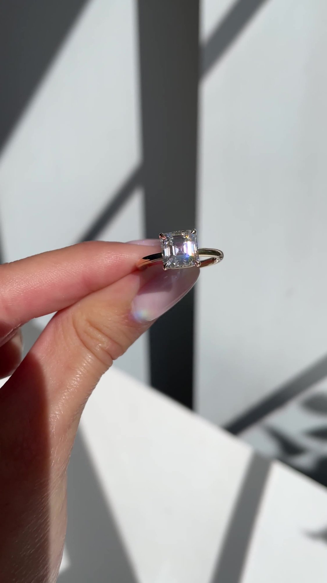 Emmy - 4 Claw Asscher Solitaire Lifestyle Image