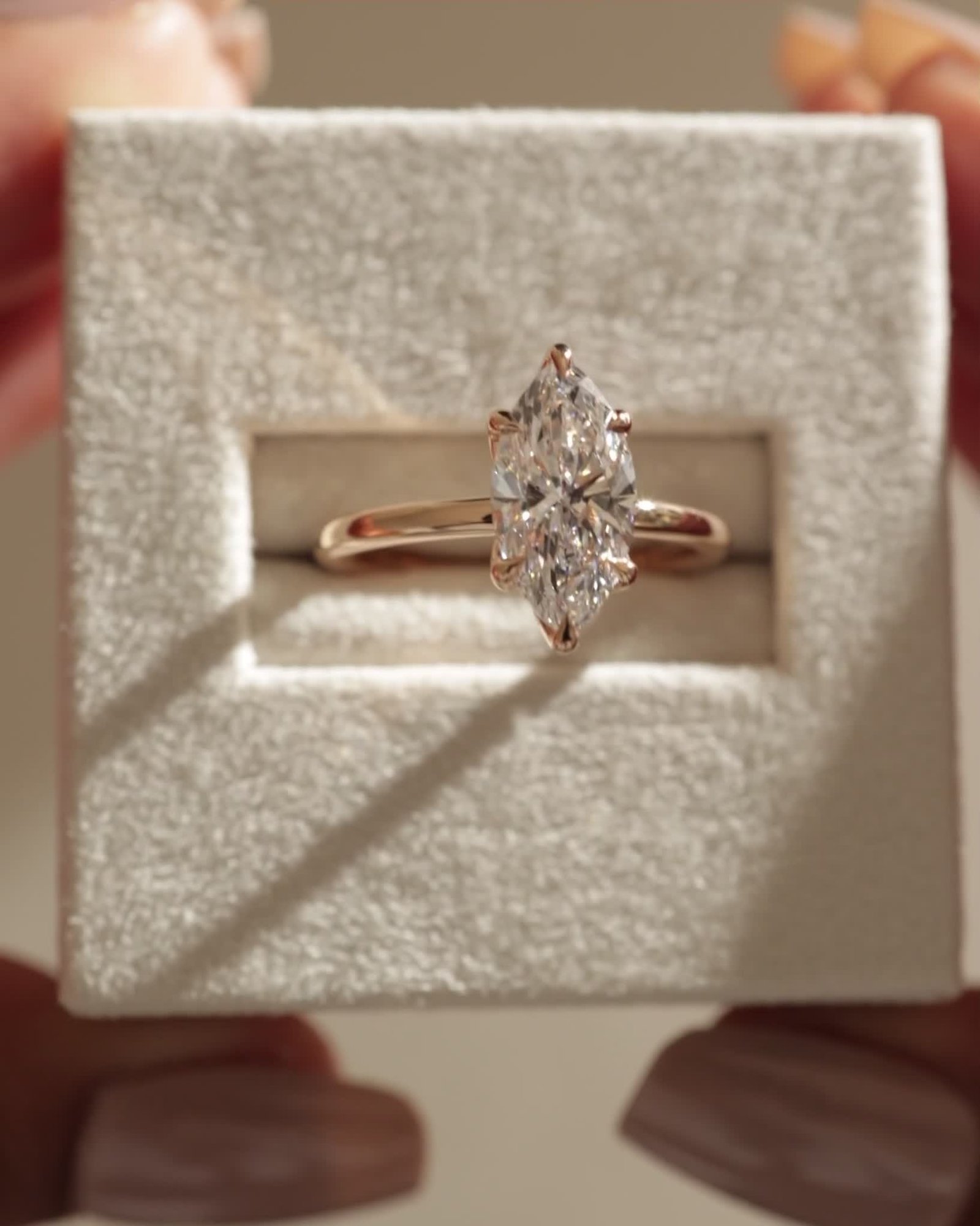 Eve - 6 Claw Marquise Solitaire Lifestyle Image