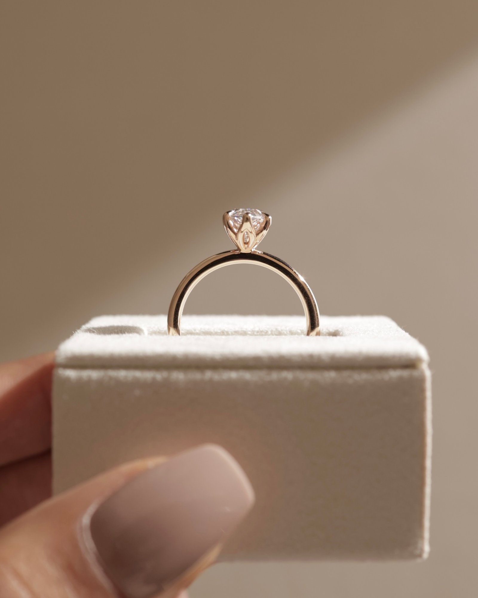 Eve - 6 Claw Marquise Solitaire Lifestyle Image