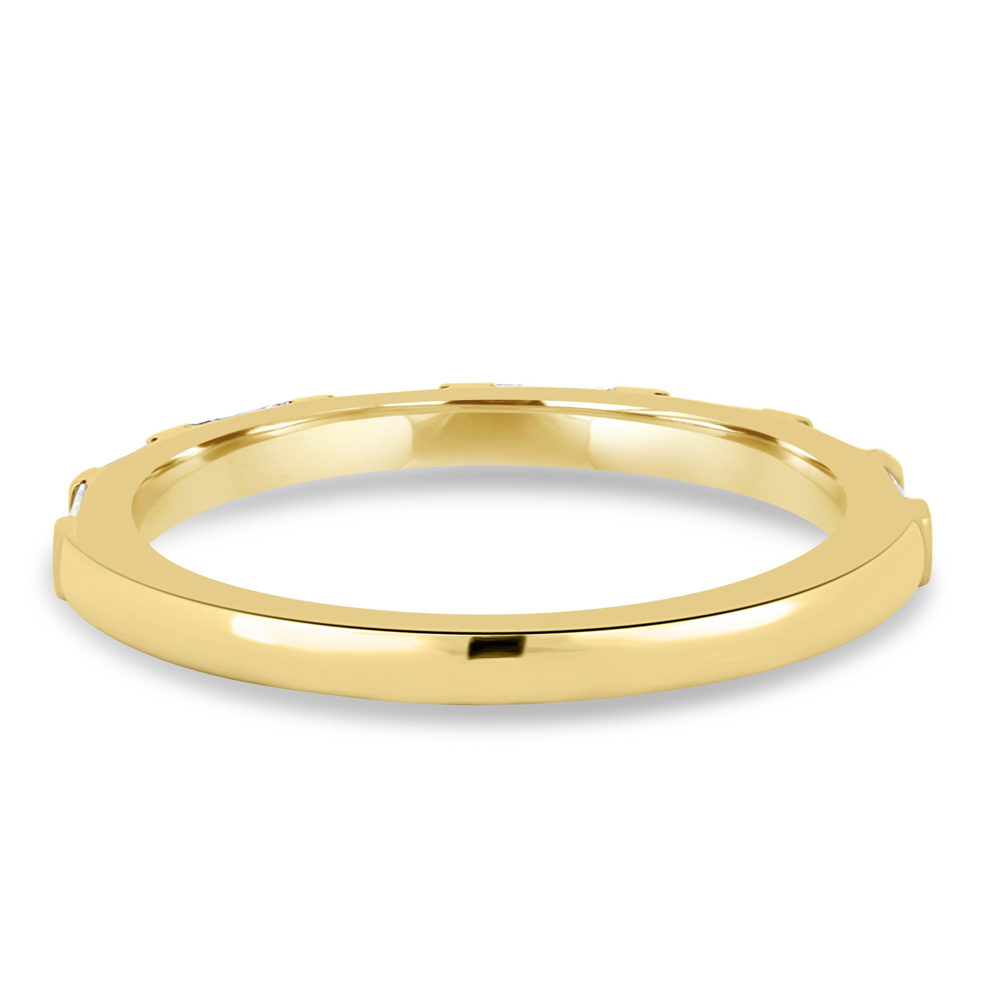 Felicity  Baguette Stone Wedding Ring - 18k Yellow Gold