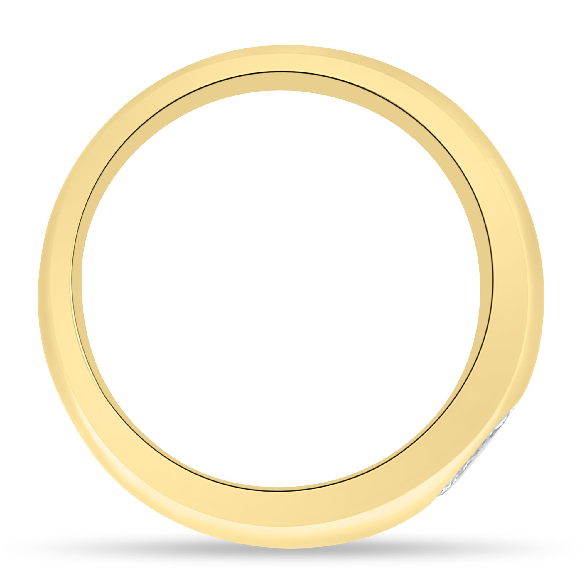 Franca - East West Marquise Smooth Dome Solitaire - 18k Yellow Gold