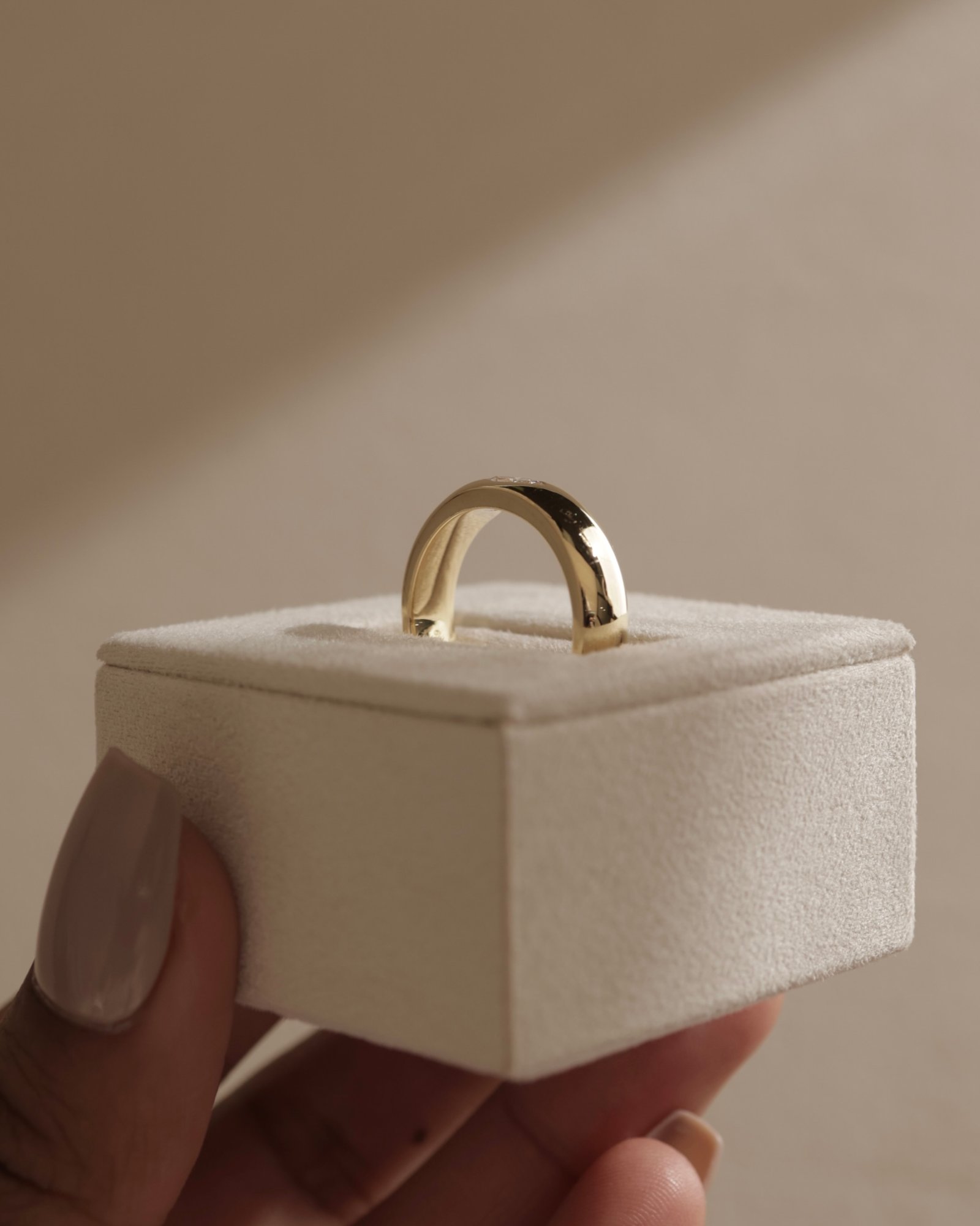 Franca - East West Marquise Smooth Dome Solitaire Lifestyle Image