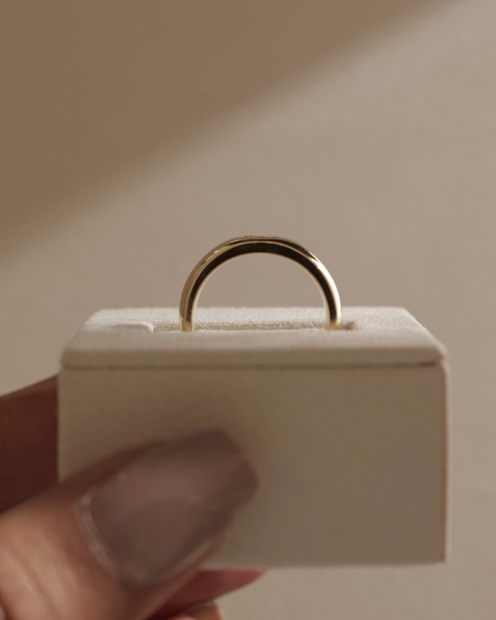 Franca - East West Marquise Smooth Dome Solitaire Lifestyle Image